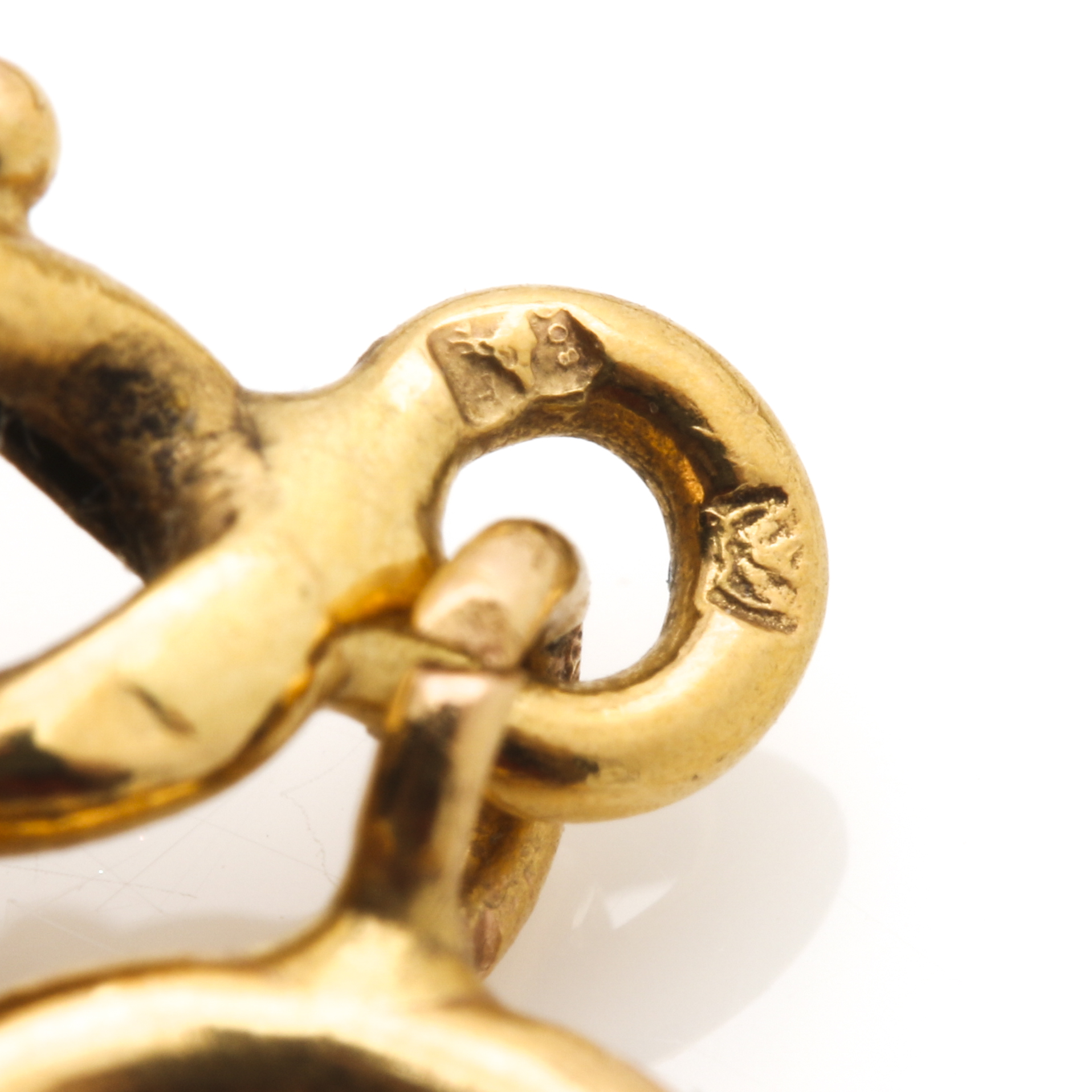 14K Yellow Gold Fancy Link Chain Necklace