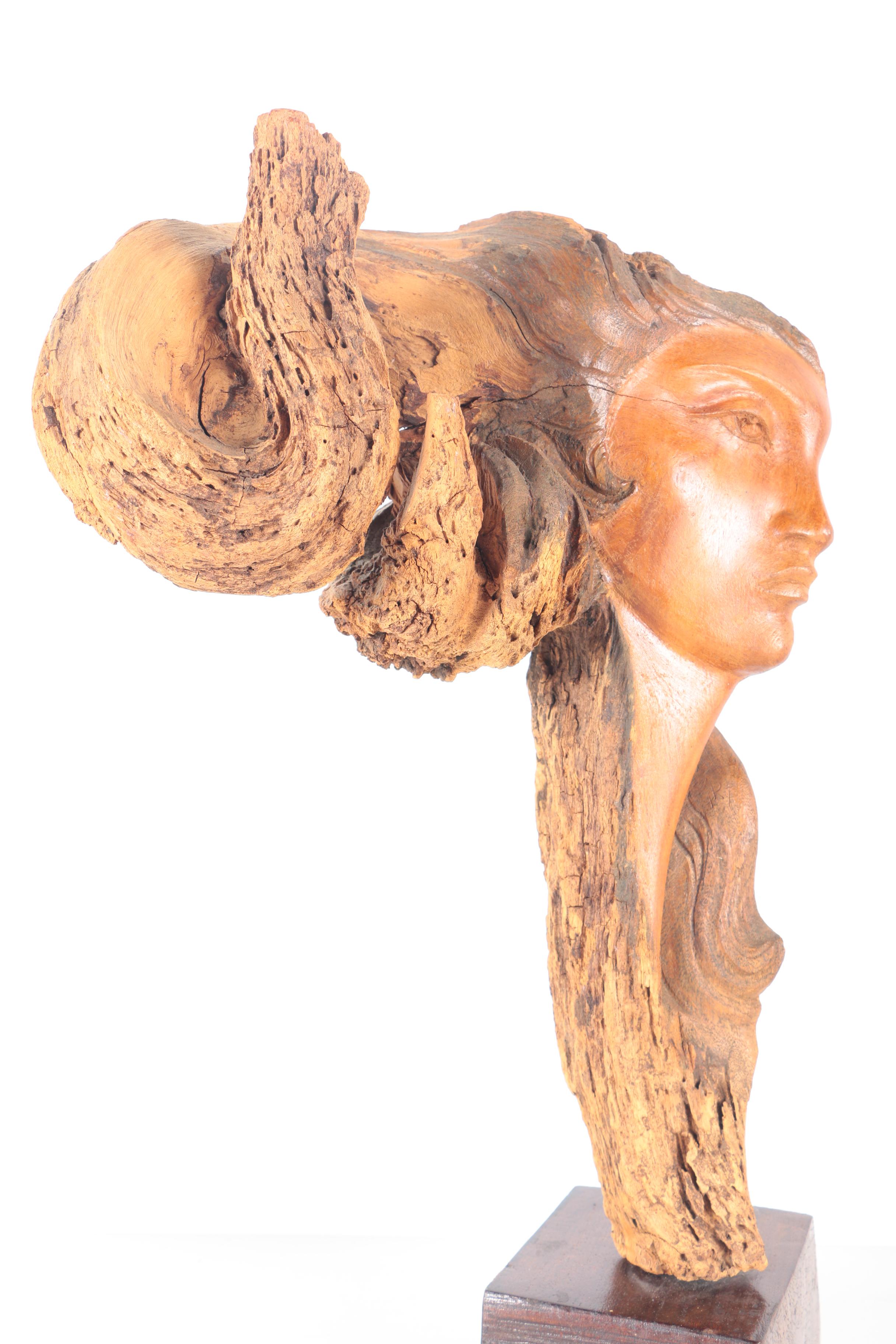 Driftwood Carving of a Woman