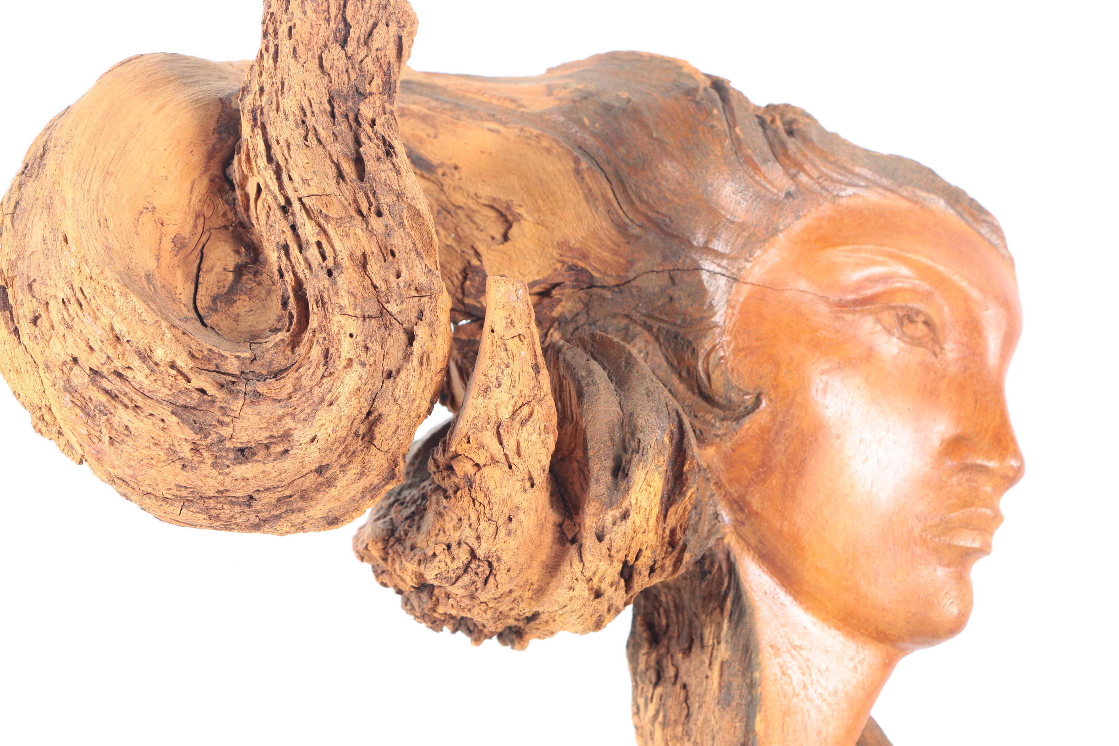 Driftwood Carving of a Woman