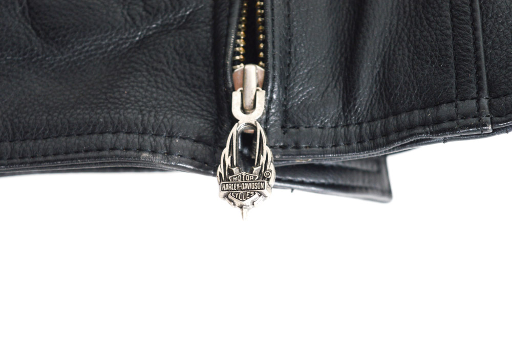 Harley-Davidson Leather Jacket, Chaps, Gloves and Skull Cap