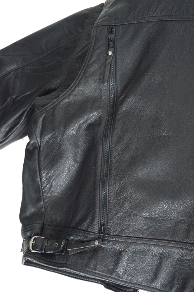 Harley-Davidson Leather Jacket, Chaps, Gloves and Skull Cap