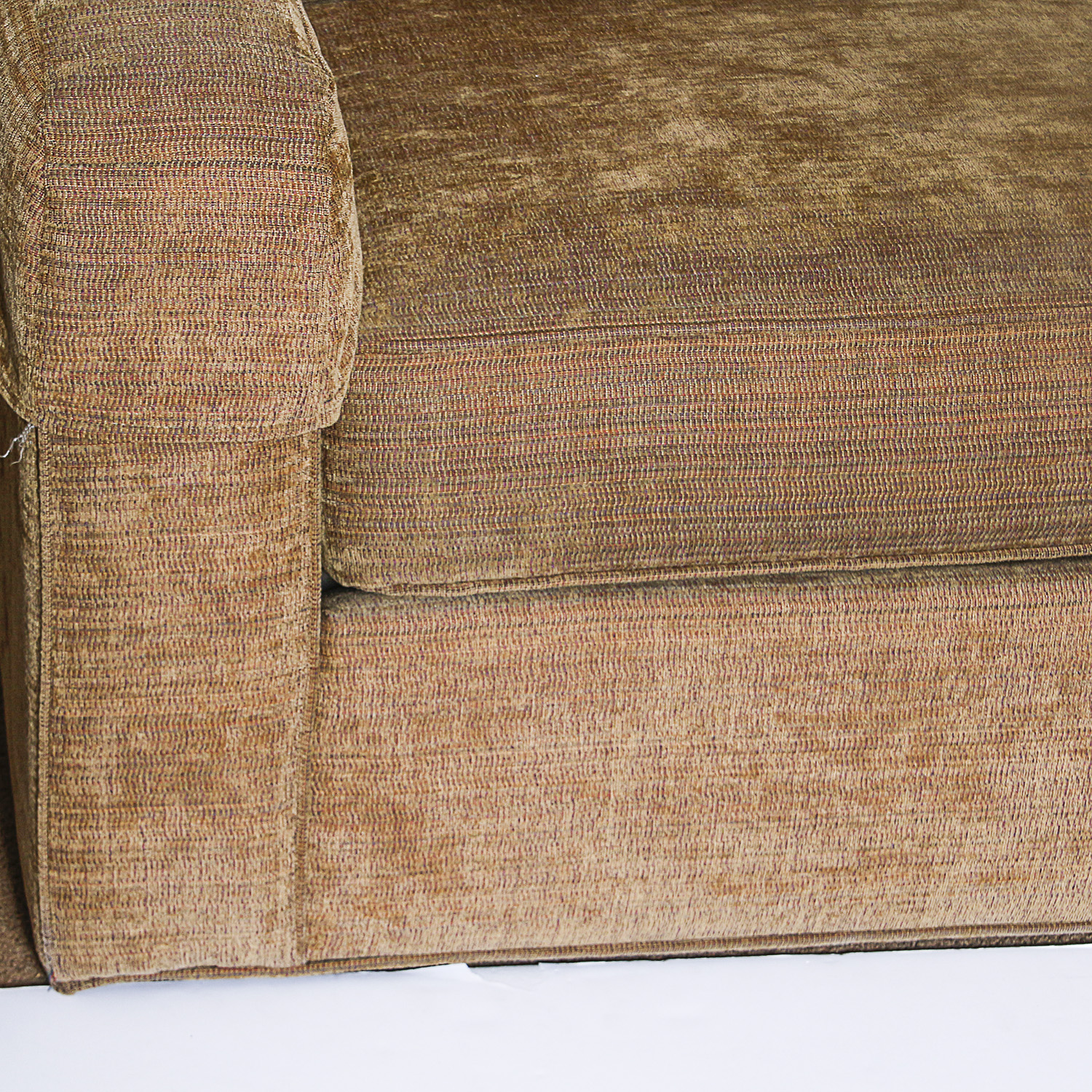 Ethan Allen Gold-Tone Chenille Sofa