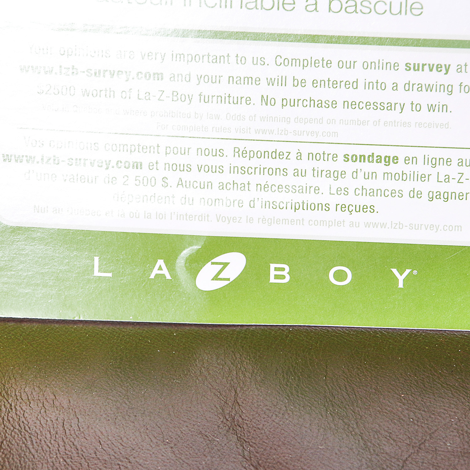 Leather La-Z-Boy PowerReclineXR