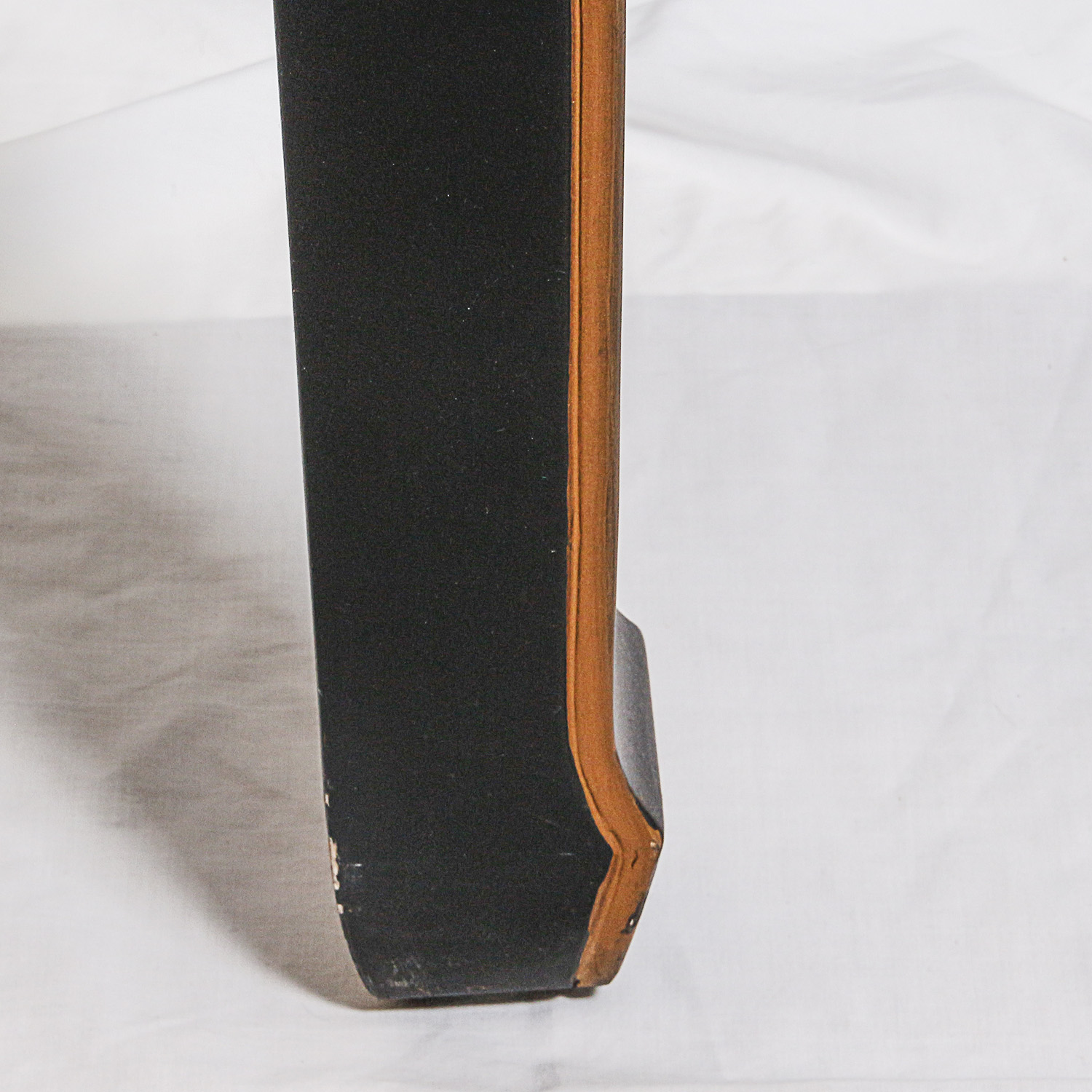 Chinoiserie Black Side Table with Gold Toned Accents