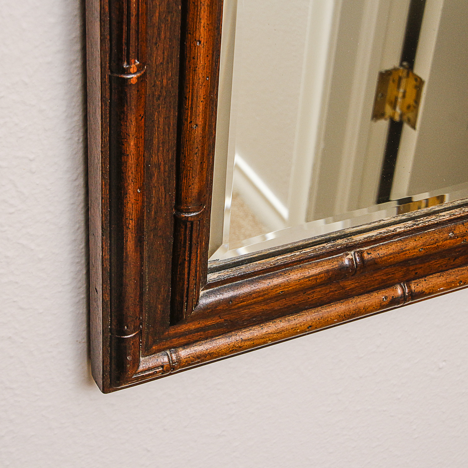 Wall Mirror with Four Coat Hooks