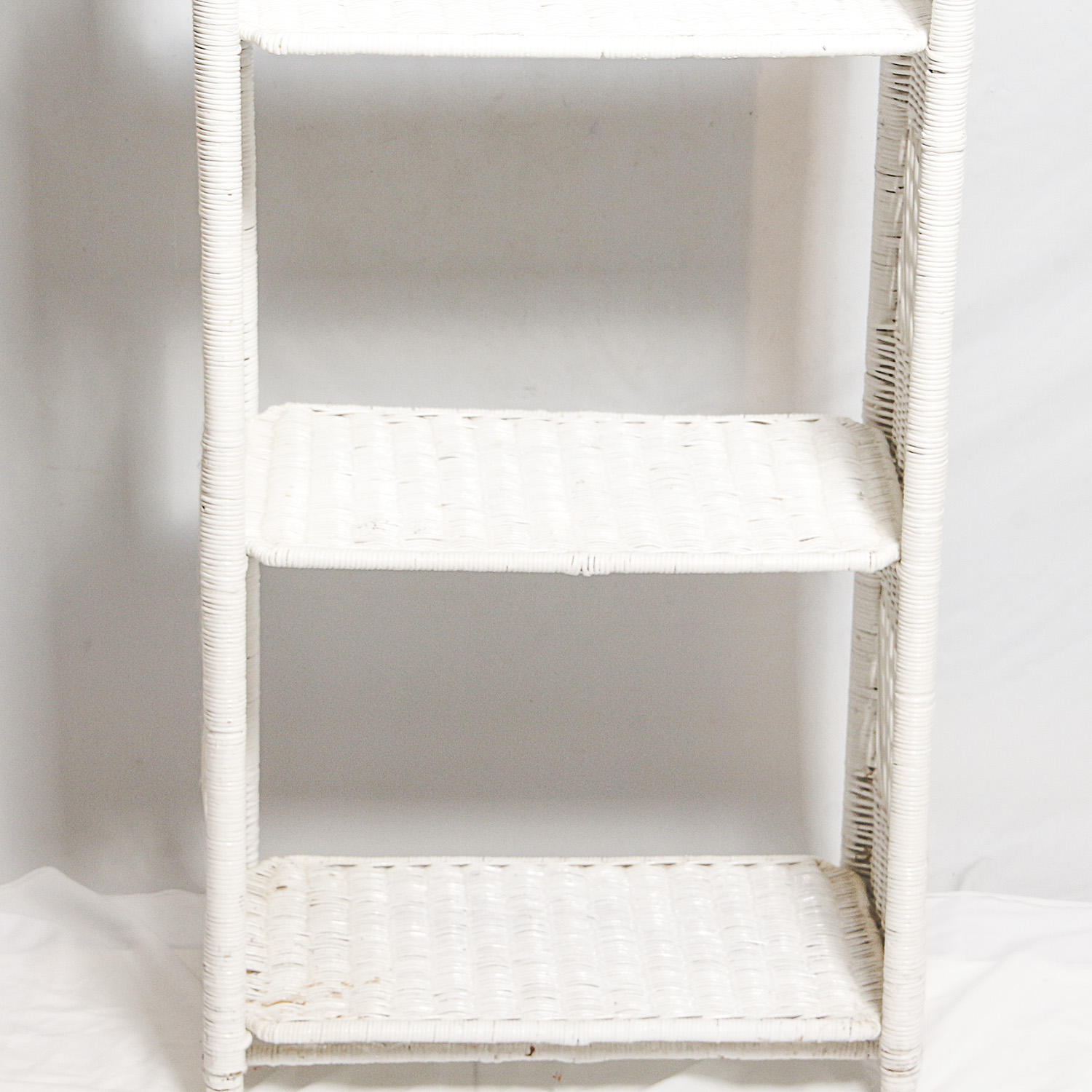 White Wicker Shelf