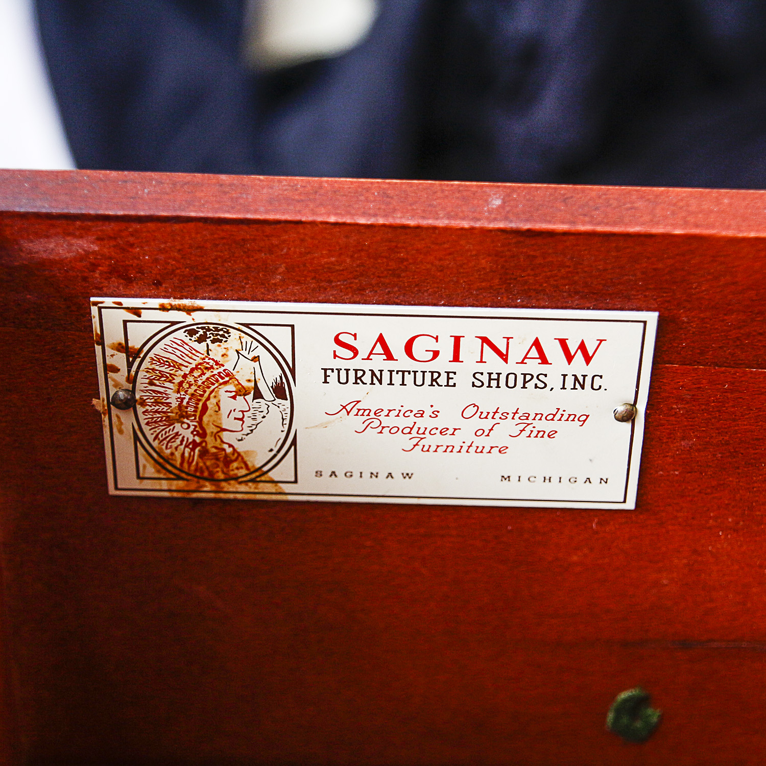 Vintage Mahogany China Cabinet with Bubble Glass Doors