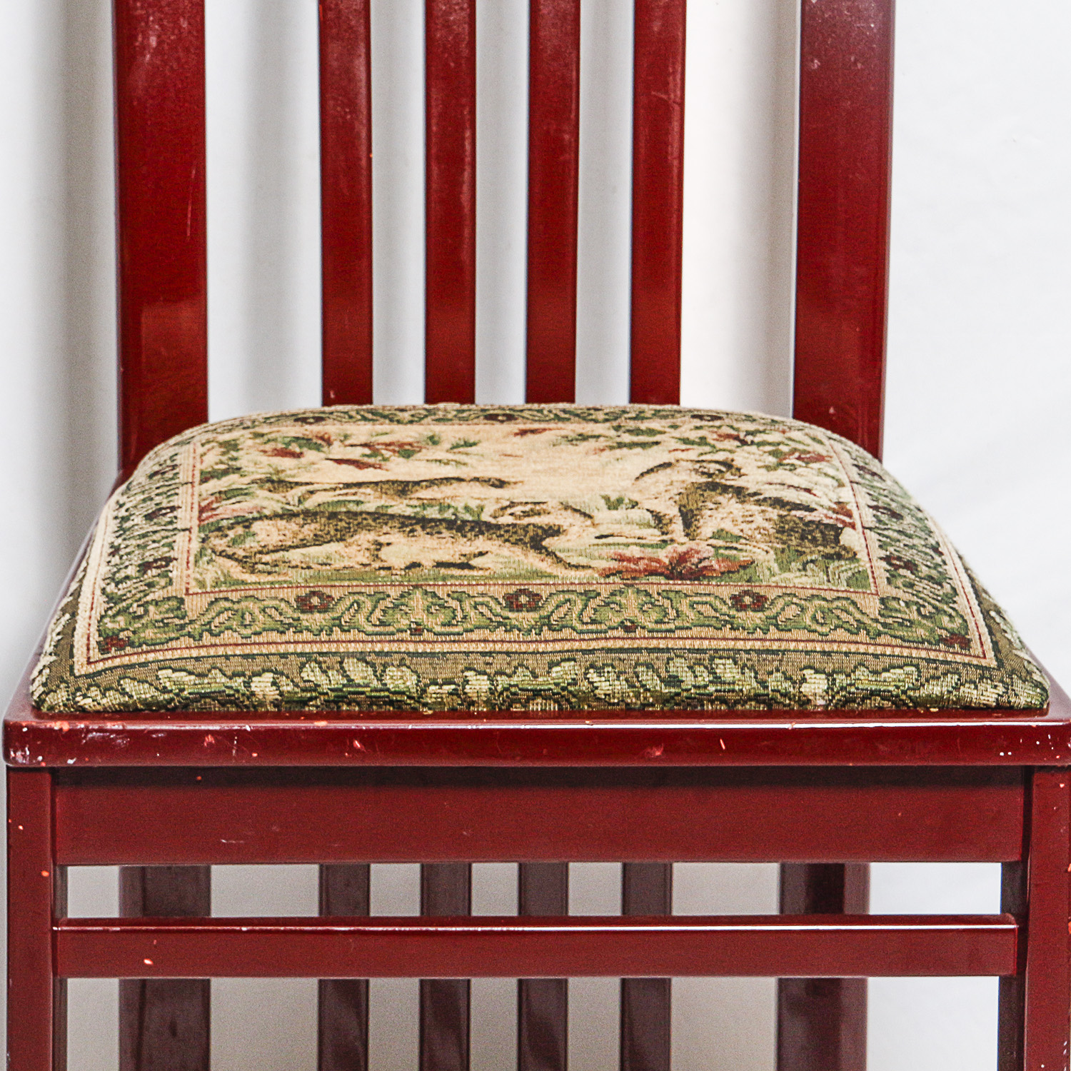 Wooden Chair with Upholstered Seat