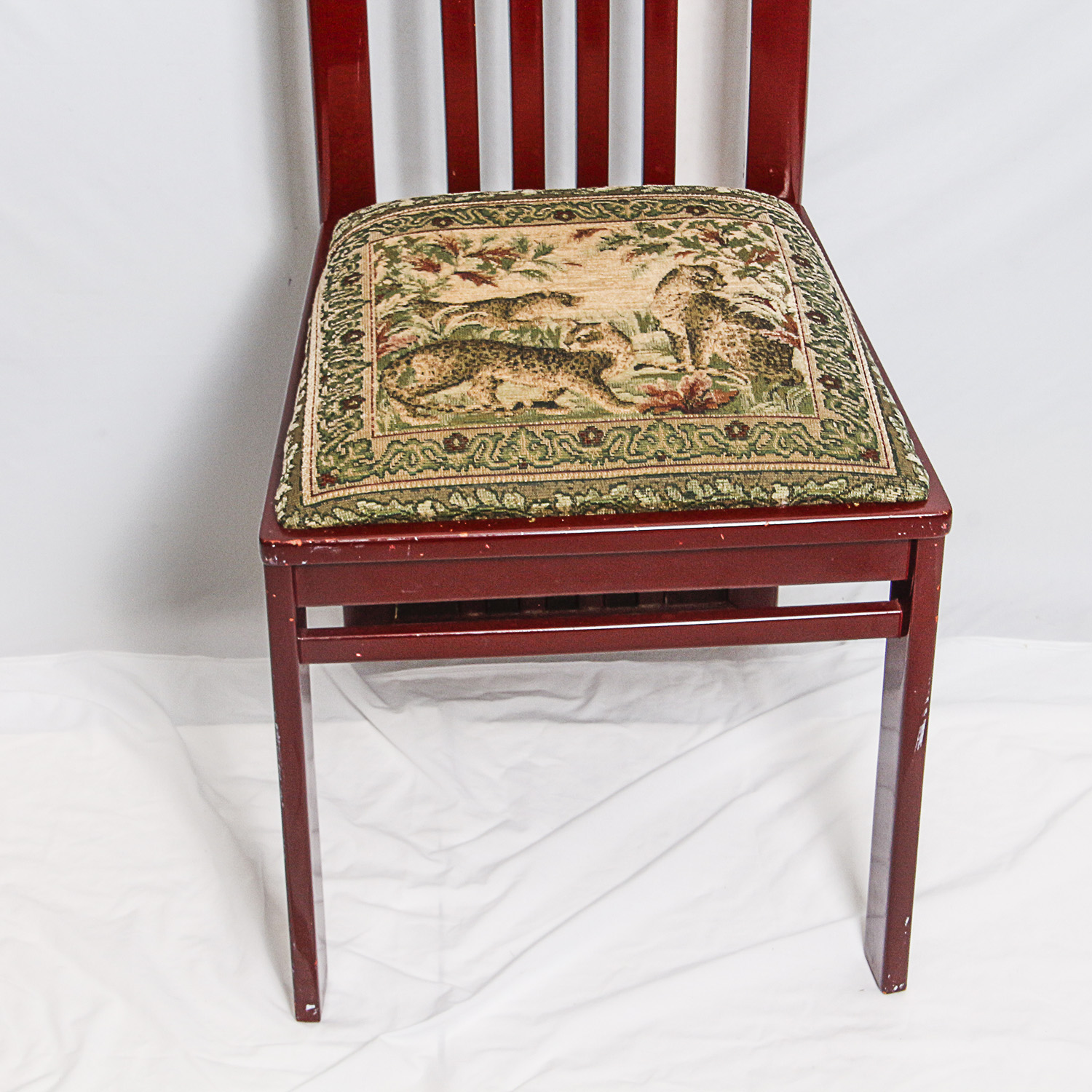 Wooden Chair with Upholstered Seat