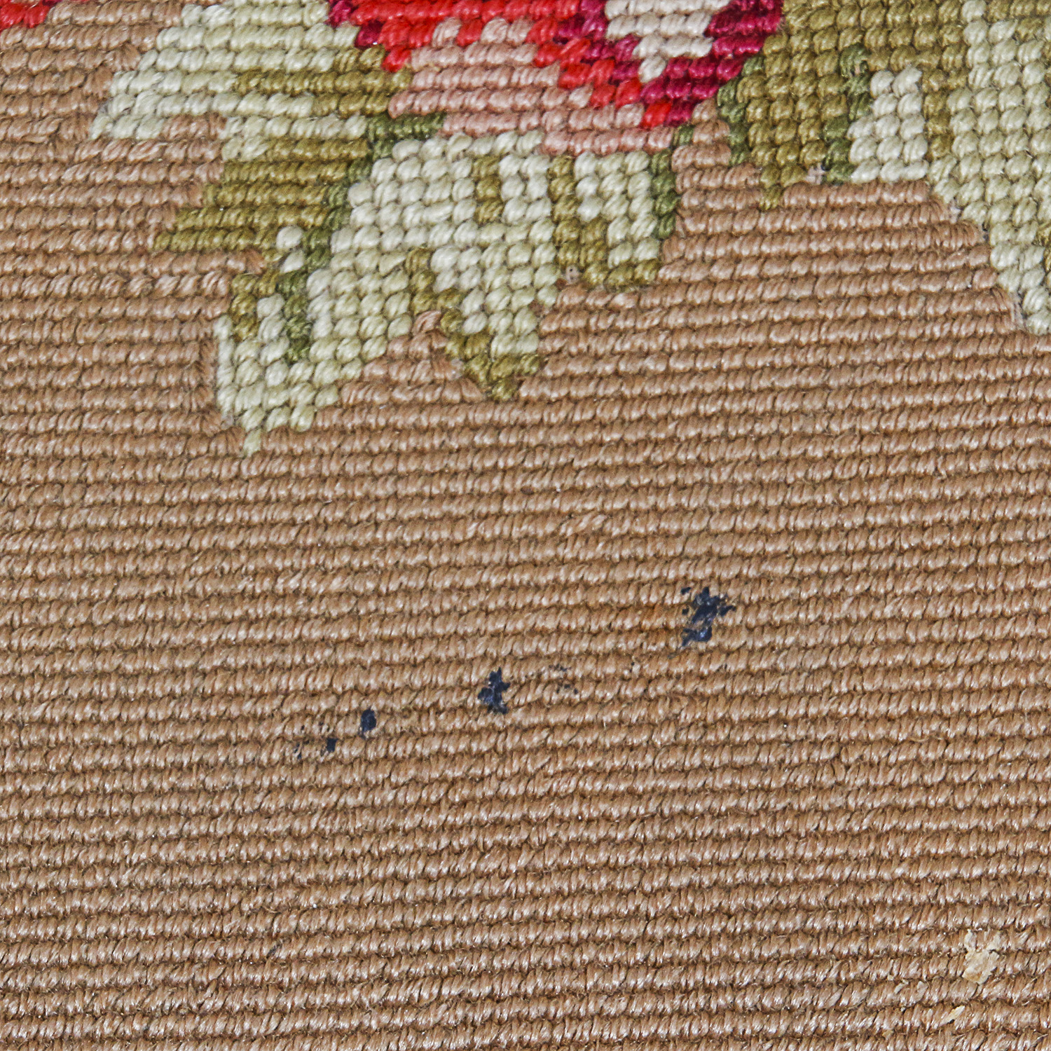 Vintage Wooden Chair with Needlepoint Seat