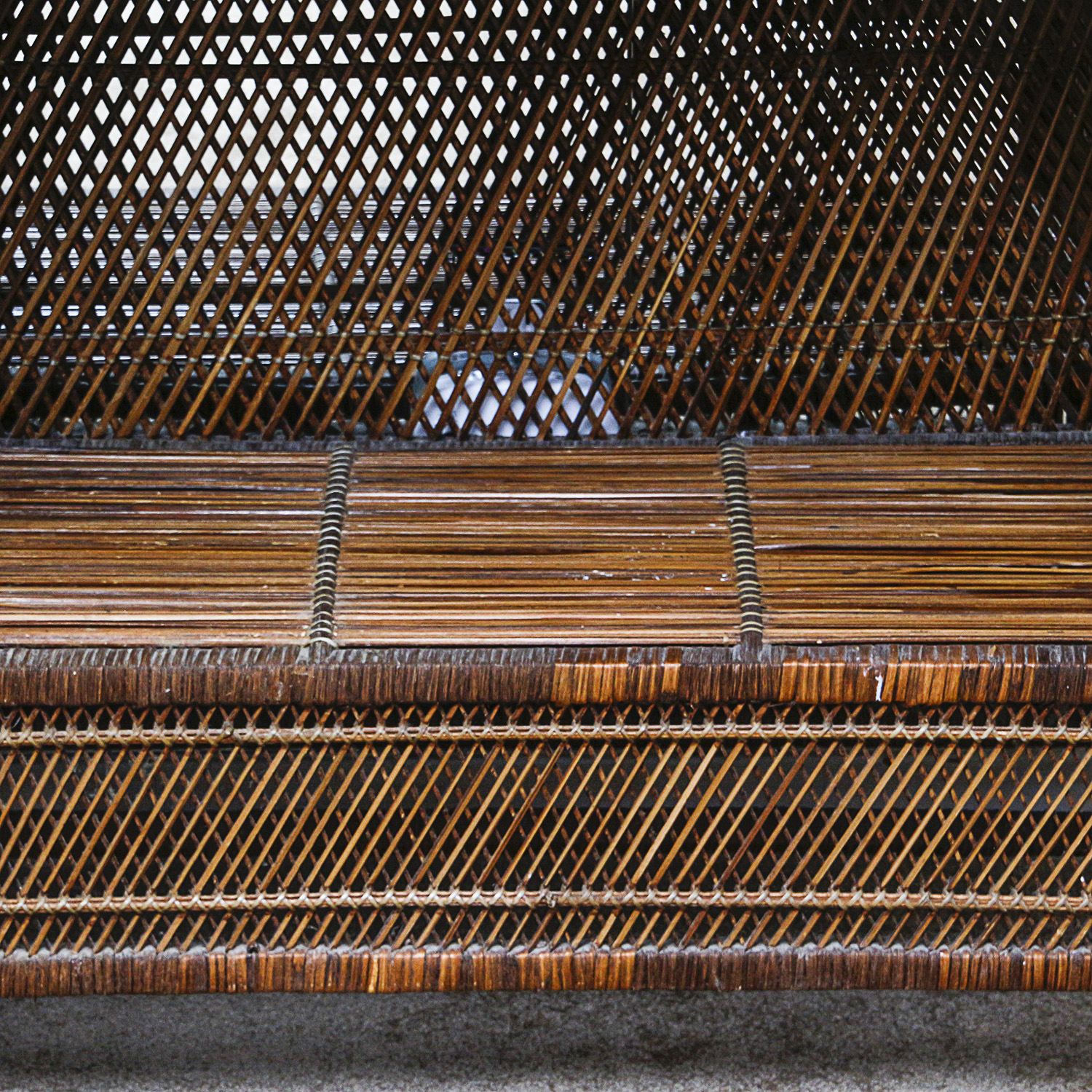 Brown Wicker Shelf