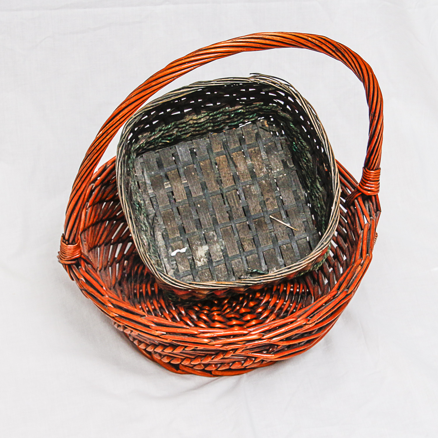 Collection of Various-Sized Straw Baskets