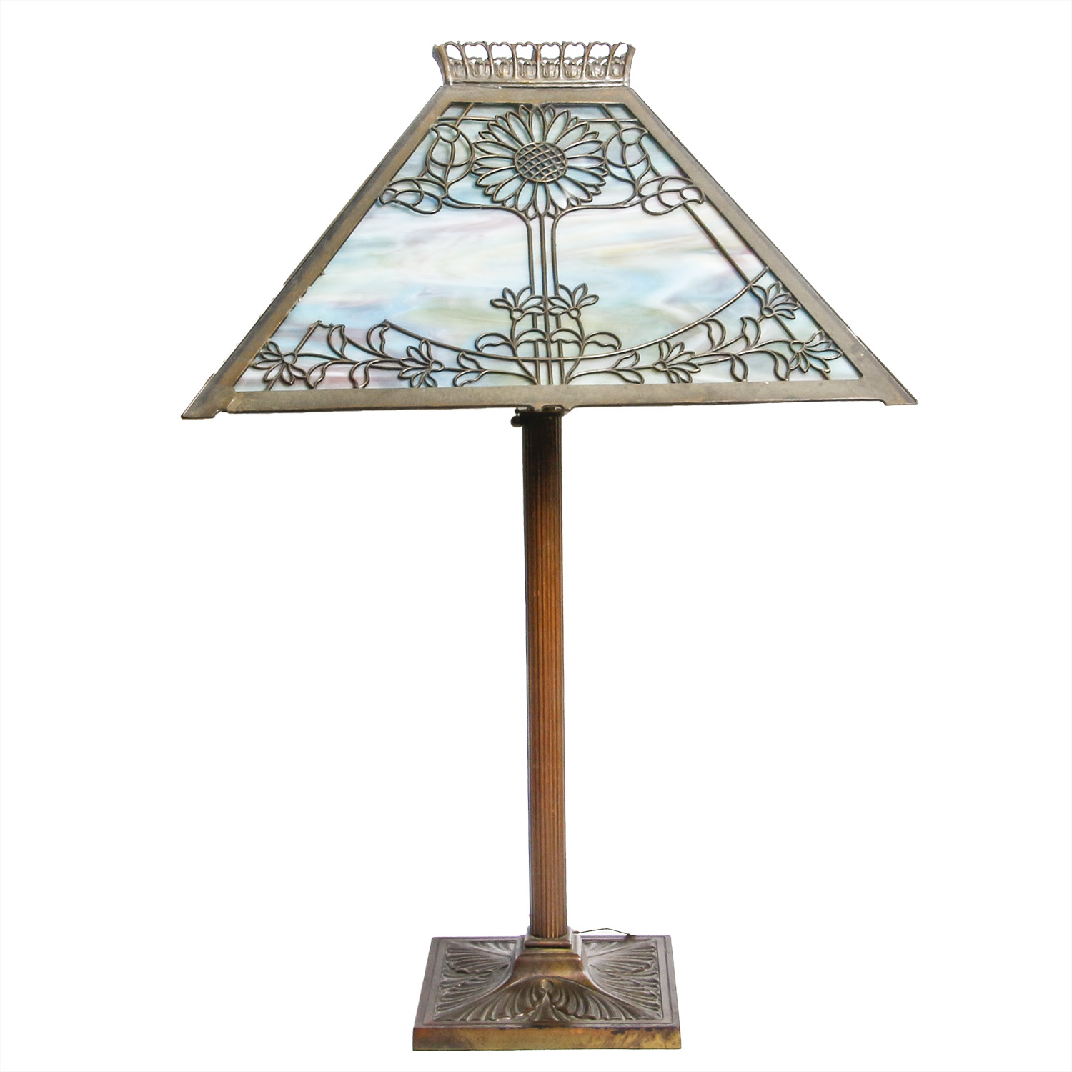 Stained Glass Prairie Style Lamp