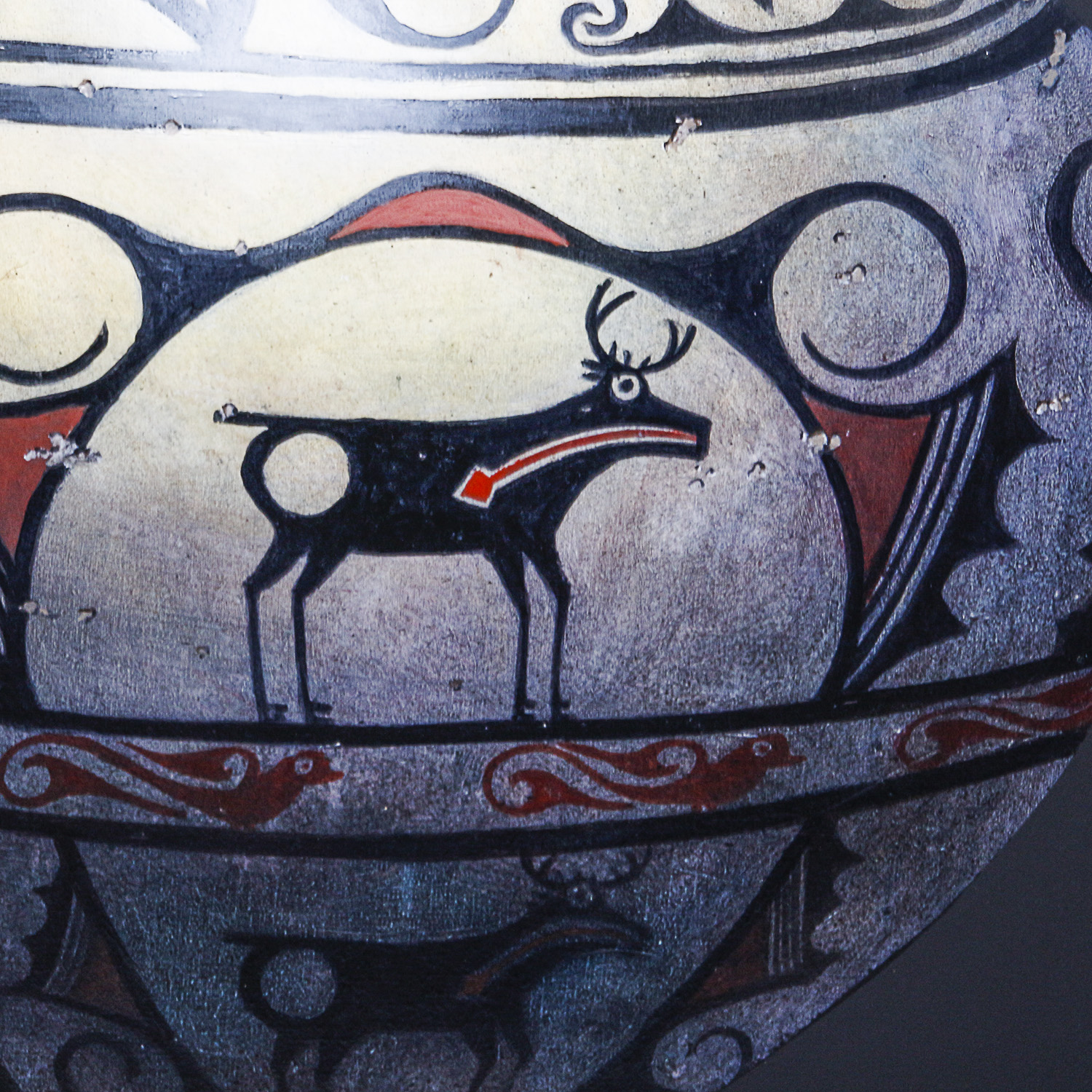 David Herriott Original Oil on Canvas "Zuni Pot Ca. 1890"