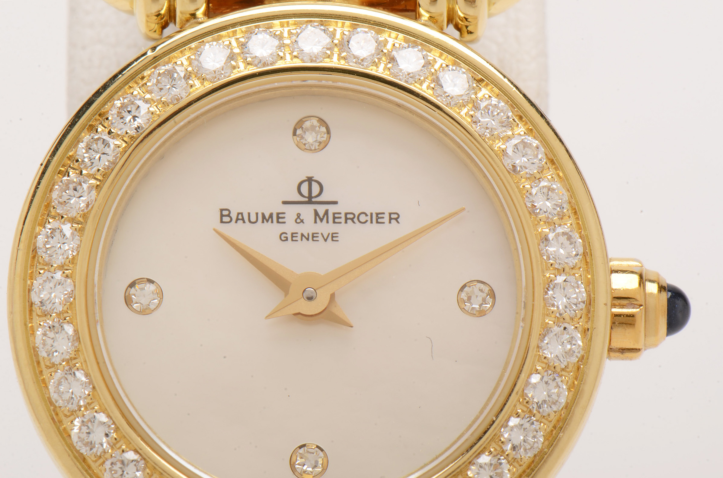 Baume & Mercier Solid 18K Yellow Gold MOP Diamond Watch
