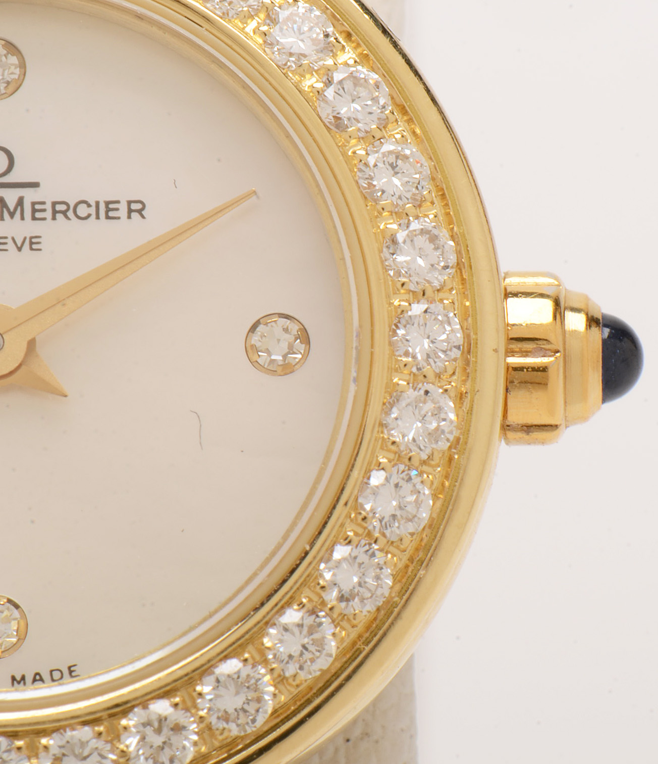 Baume & Mercier Solid 18K Yellow Gold MOP Diamond Watch