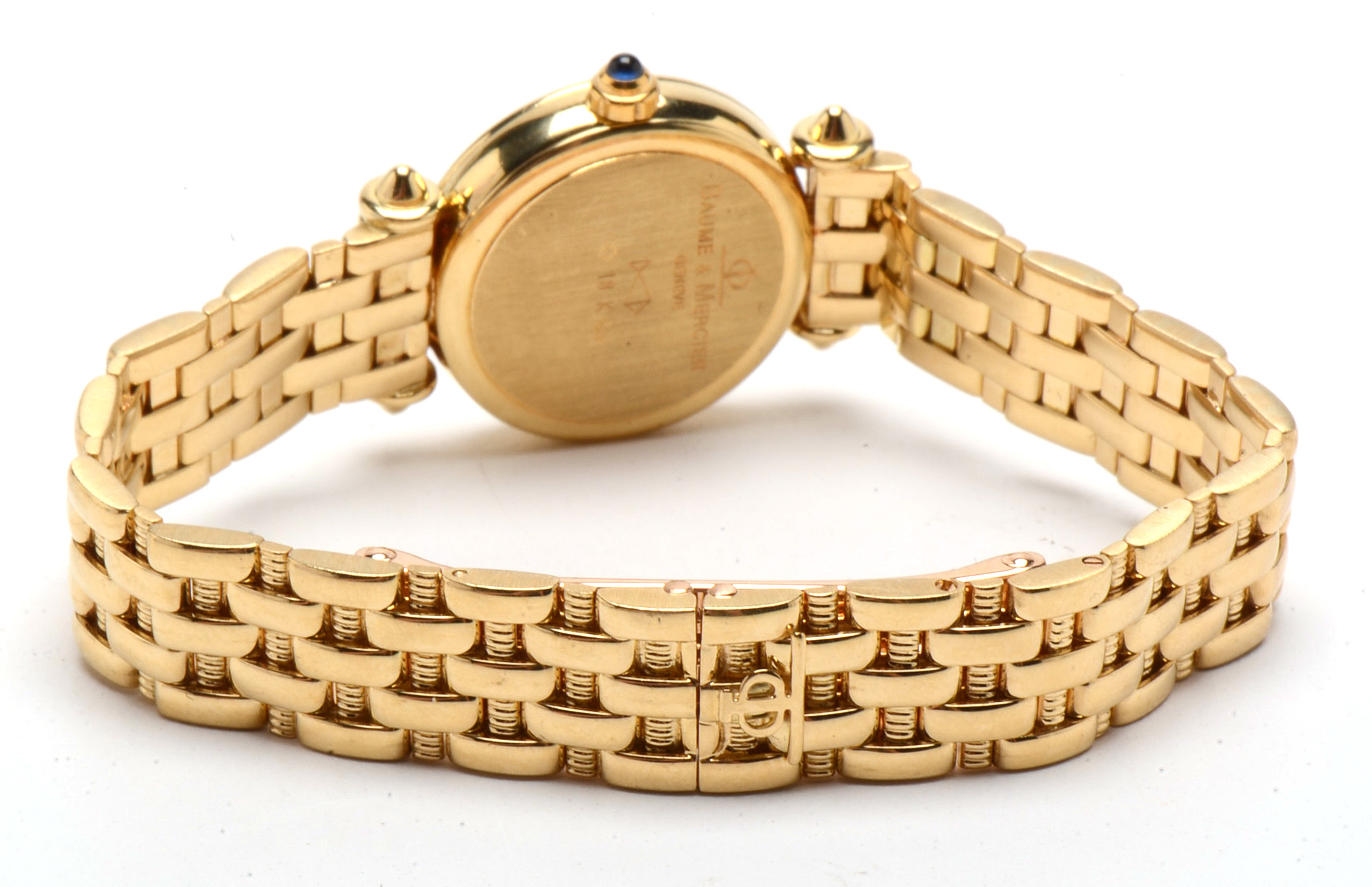 Baume & Mercier Solid 18K Yellow Gold MOP Diamond Watch