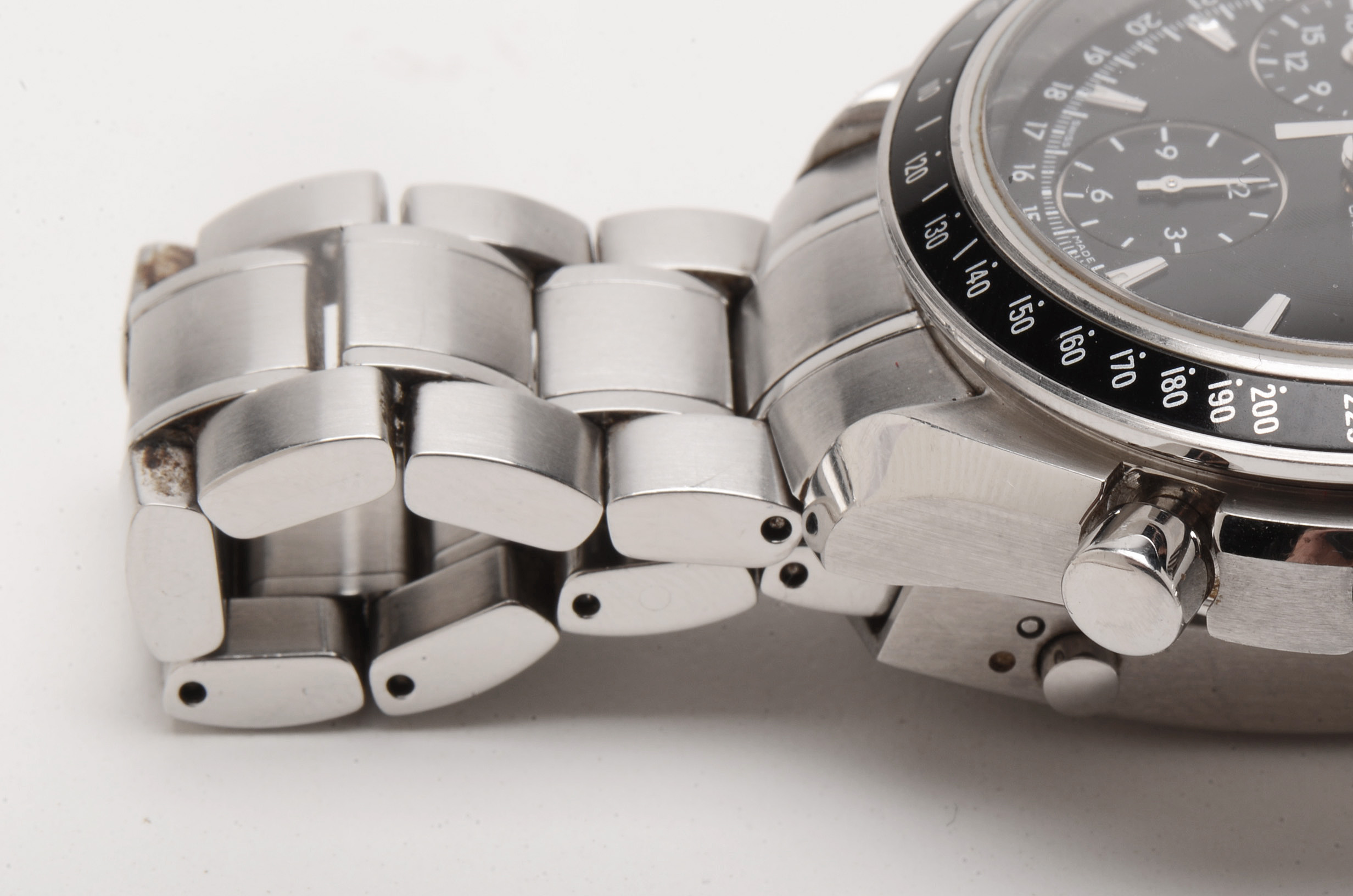 Omega Speedmaster Triple Calendar Black Chrono Steel Auto Watch