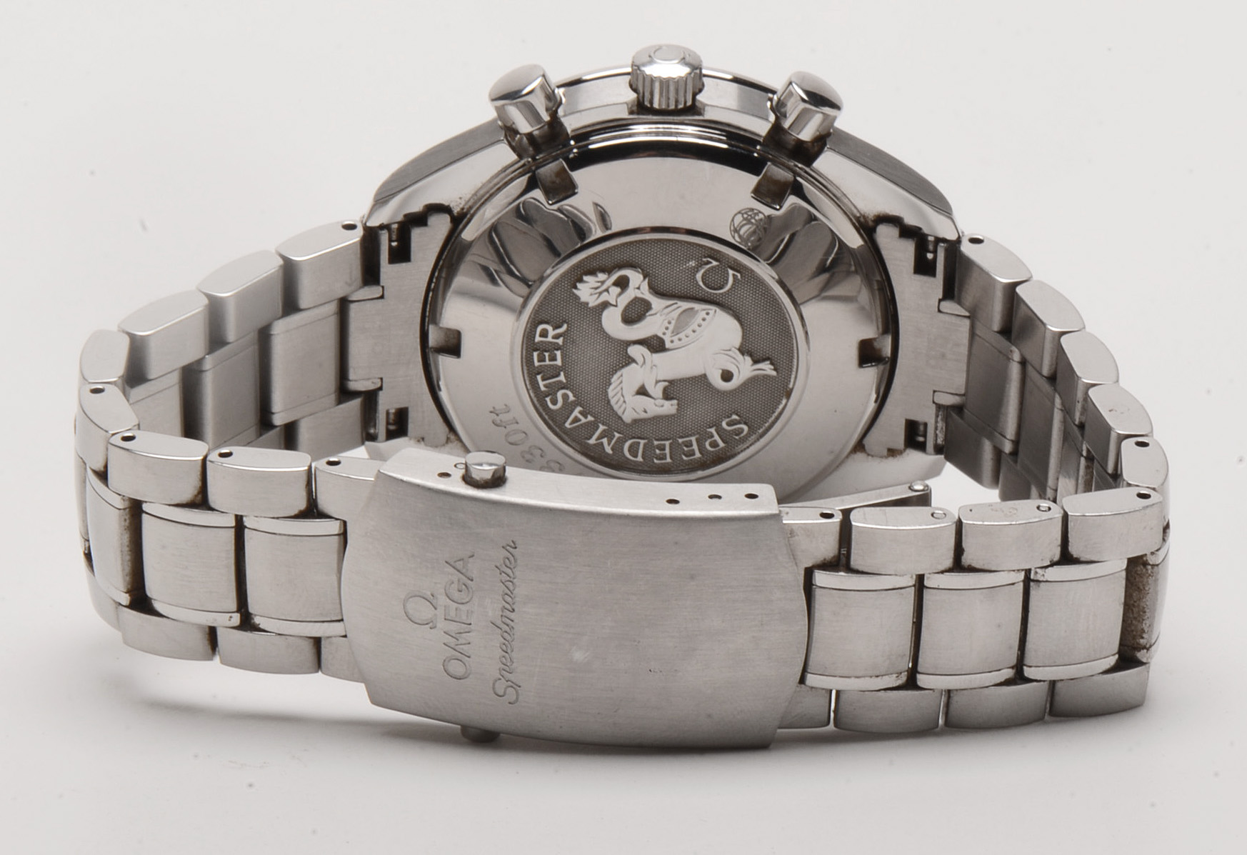 Omega Speedmaster Triple Calendar Black Chrono Steel Auto Watch