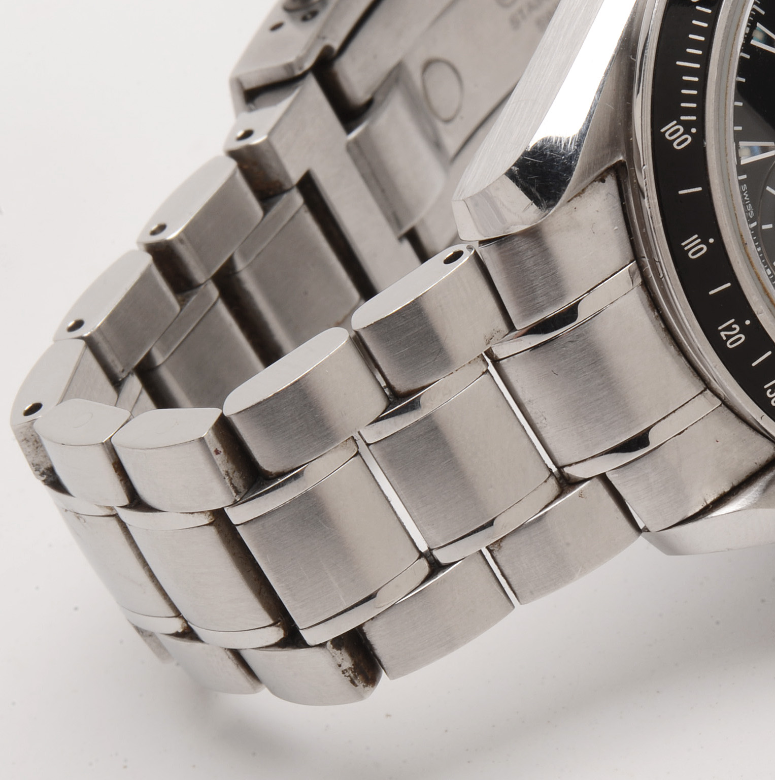 Omega Speedmaster Triple Calendar Black Chrono Steel Auto Watch