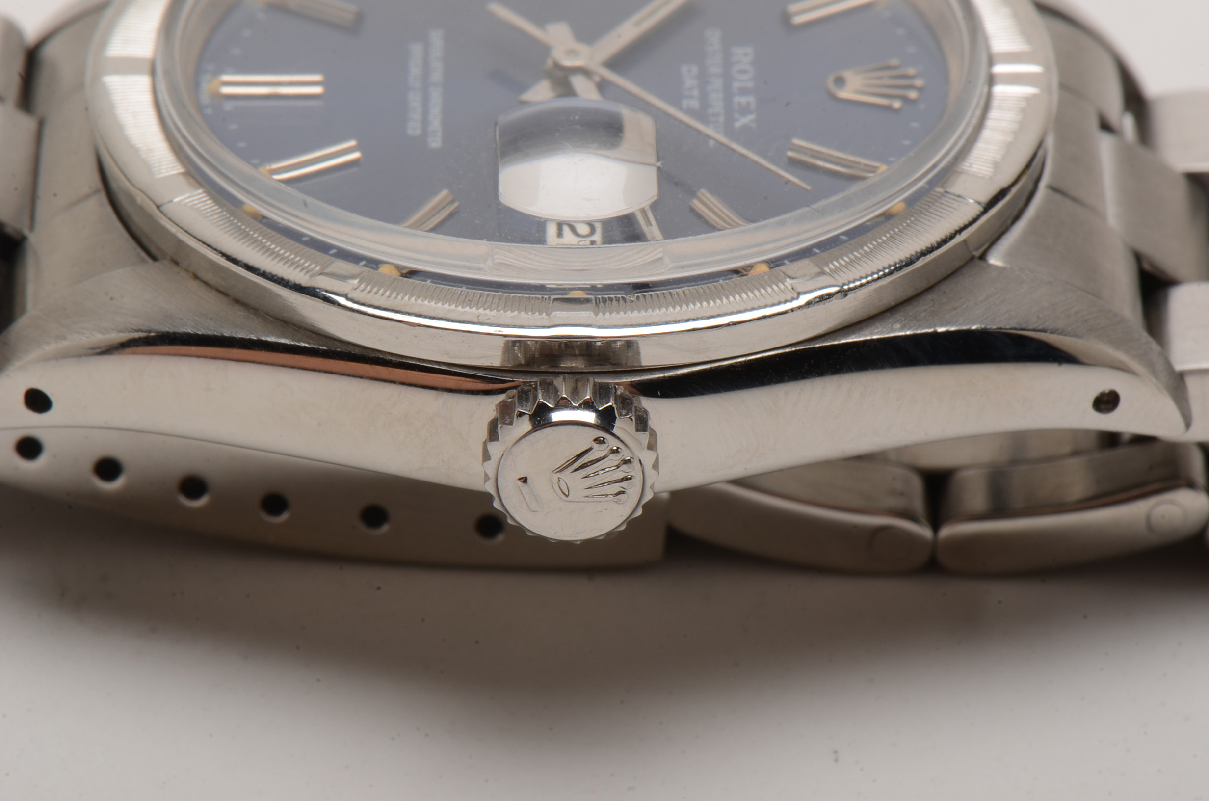 Rolex Date Stainless Steel Blue 34mm Oyster Automatic Watch