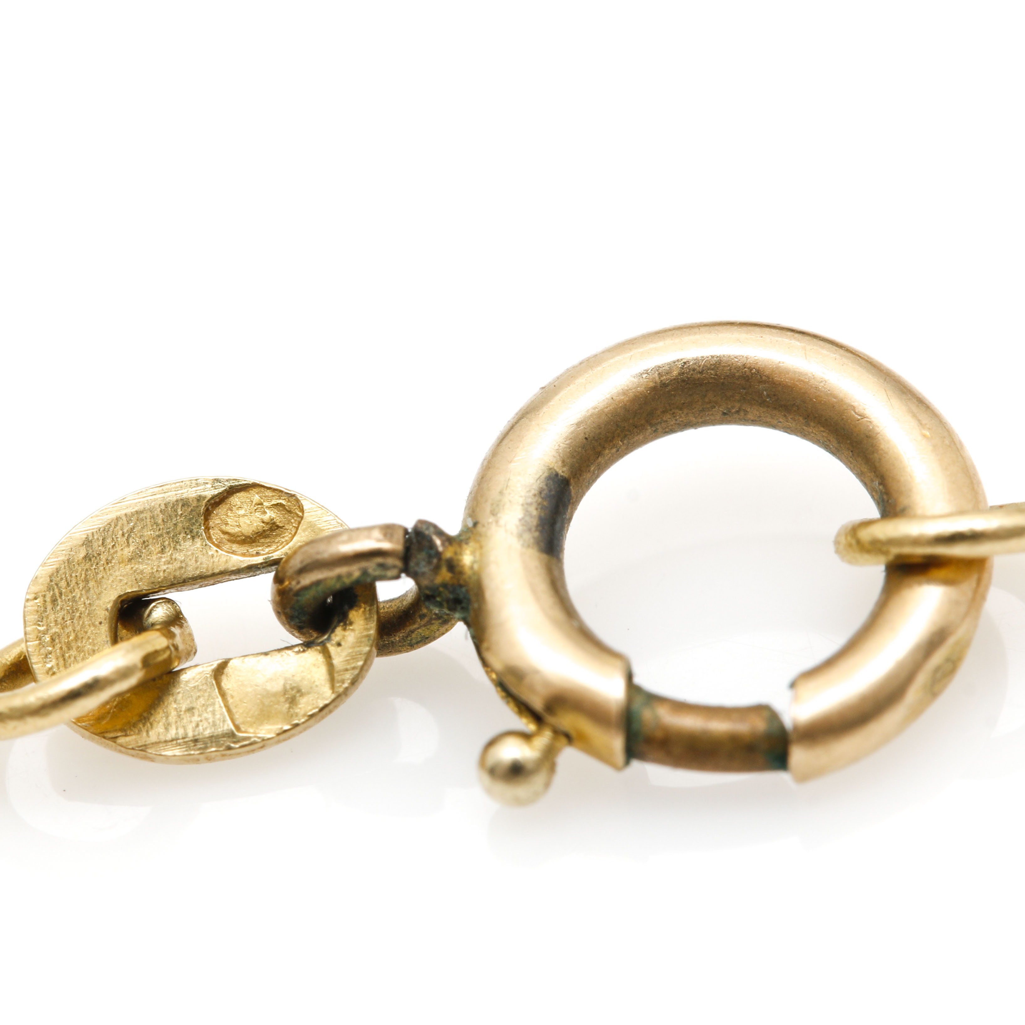 10K and 14K Yellow Gold Onyx Cameo and Pearl Pendant Necklace