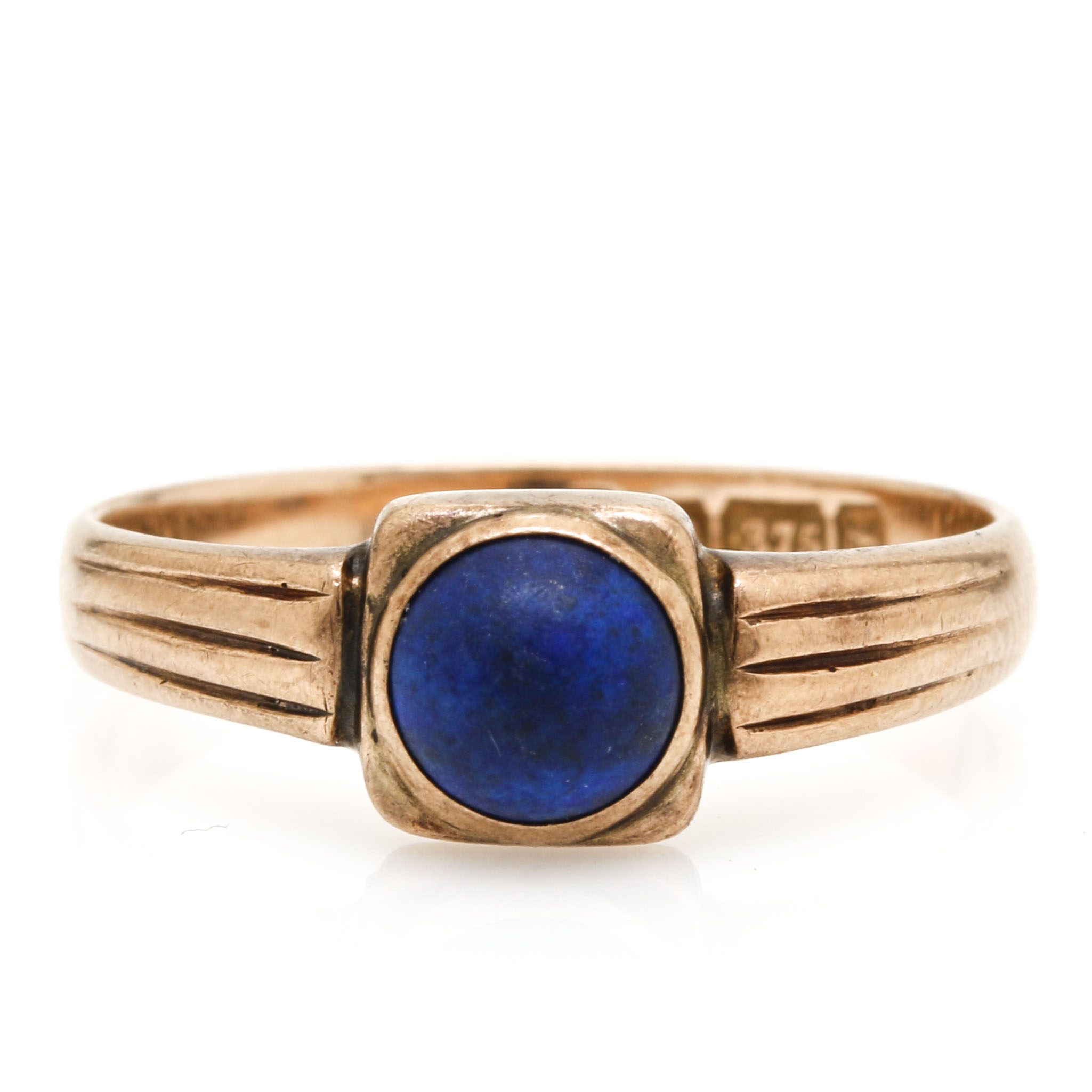 9K Yellow Gold Lapis Lazuli Ring