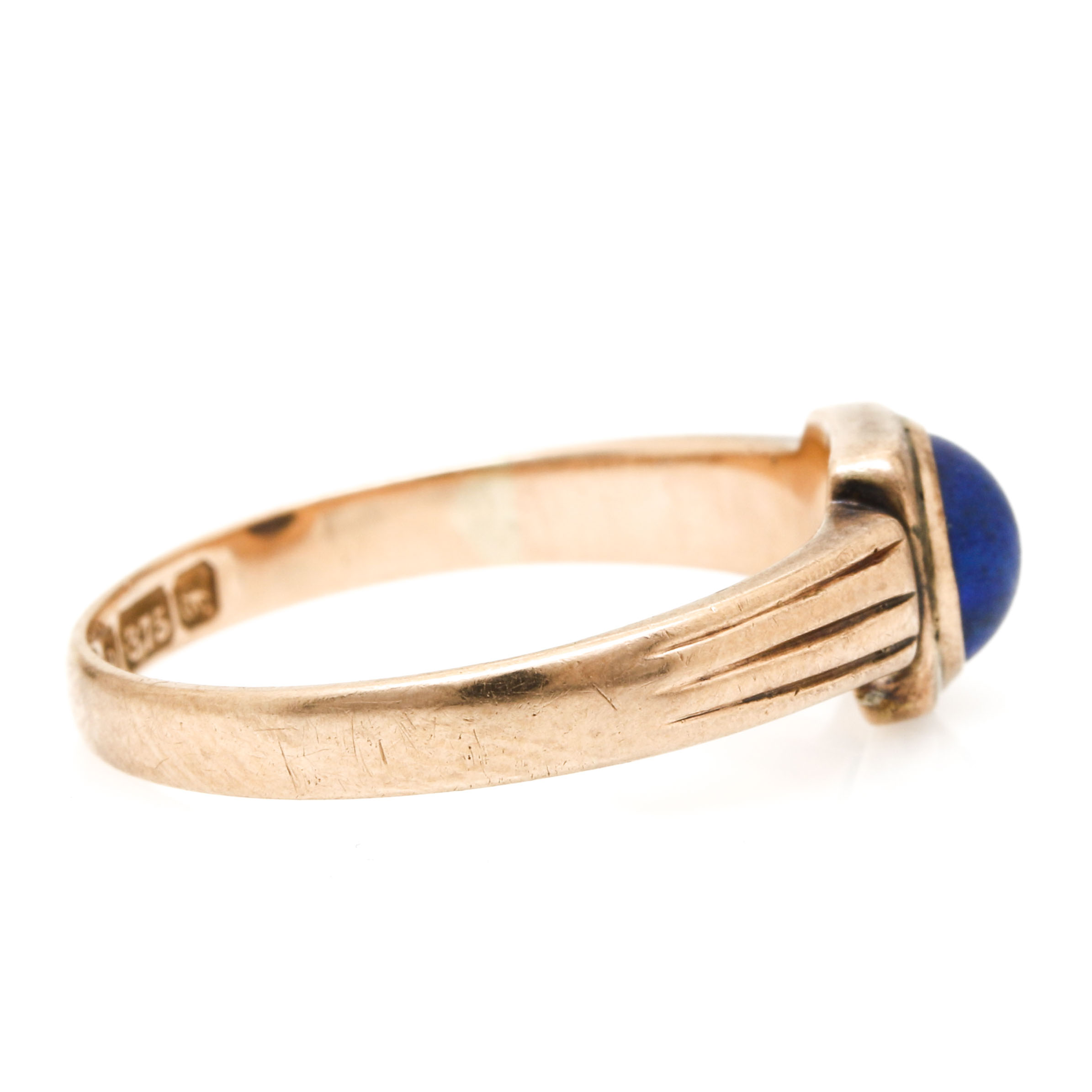 9K Yellow Gold Lapis Lazuli Ring