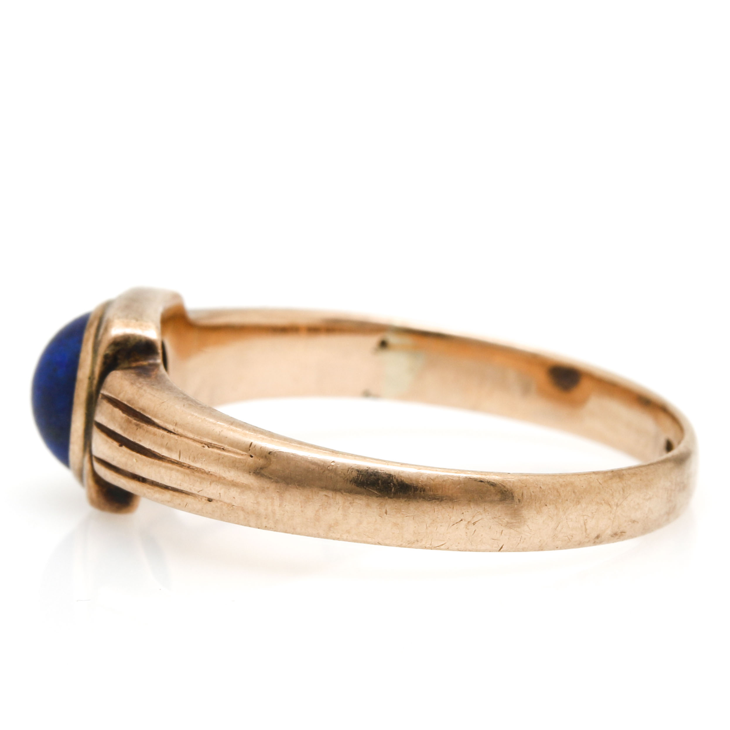 9K Yellow Gold Lapis Lazuli Ring
