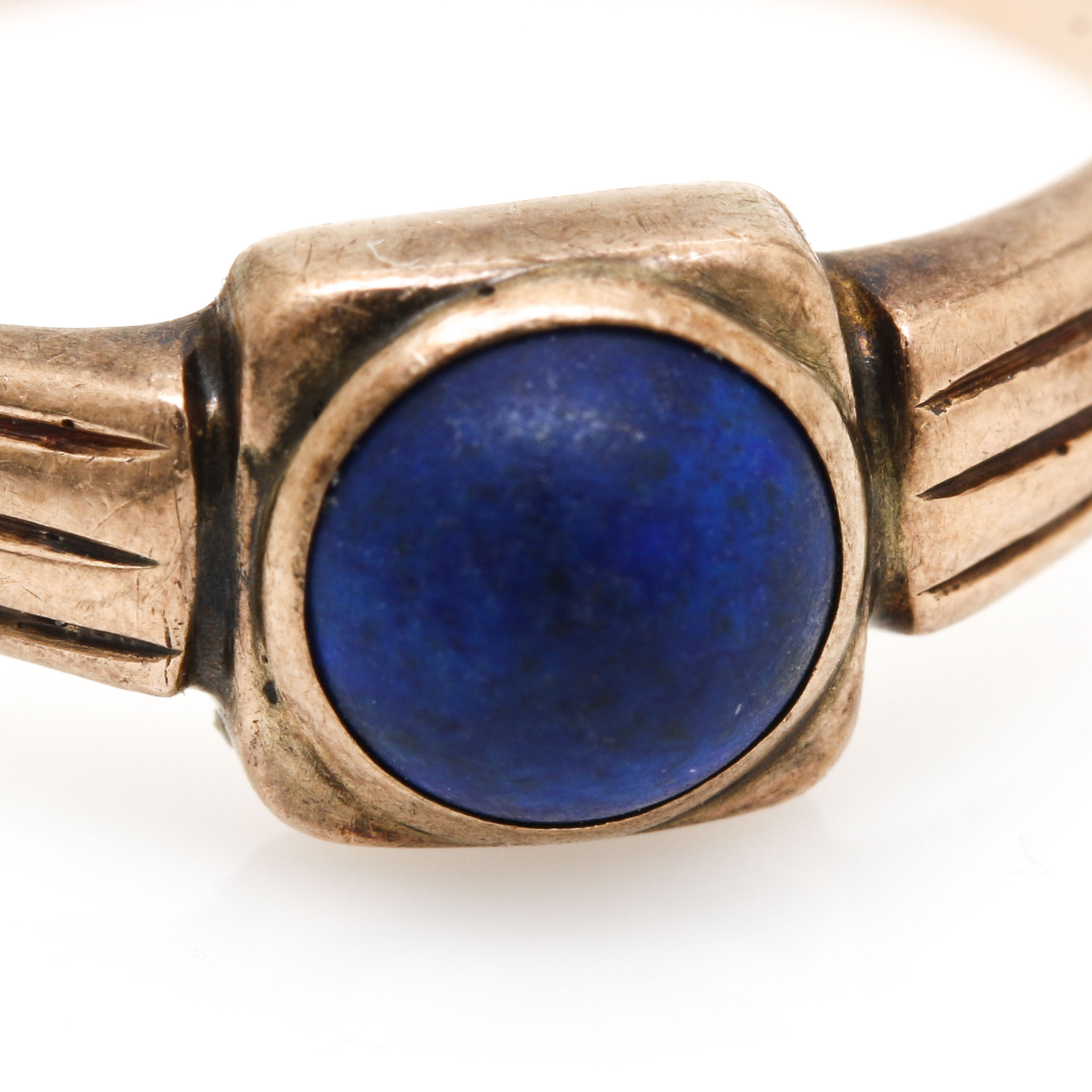 9K Yellow Gold Lapis Lazuli Ring
