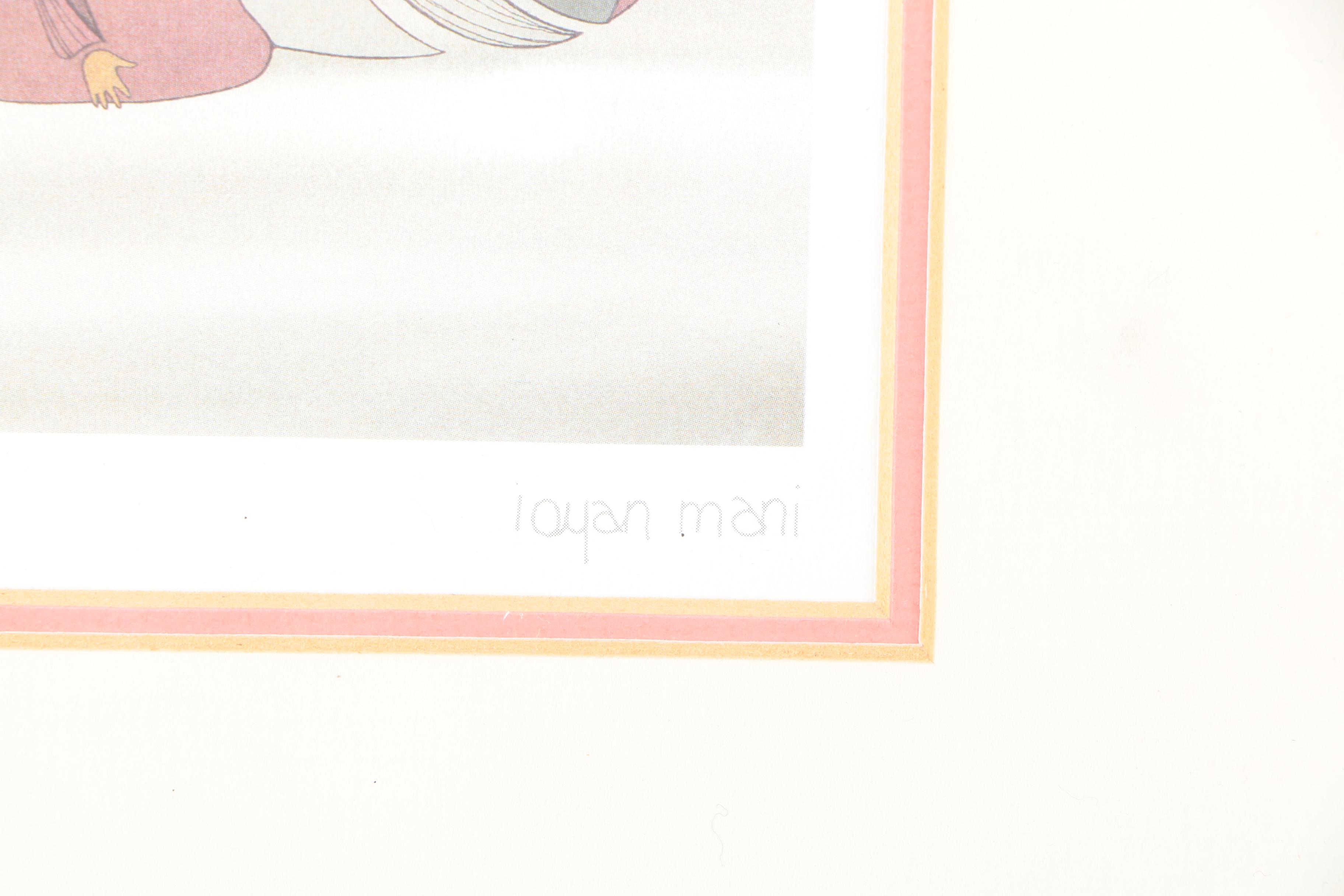 Offset Lithographs After Ioyan Mani "A Mother's Love" and "Night's Protection"