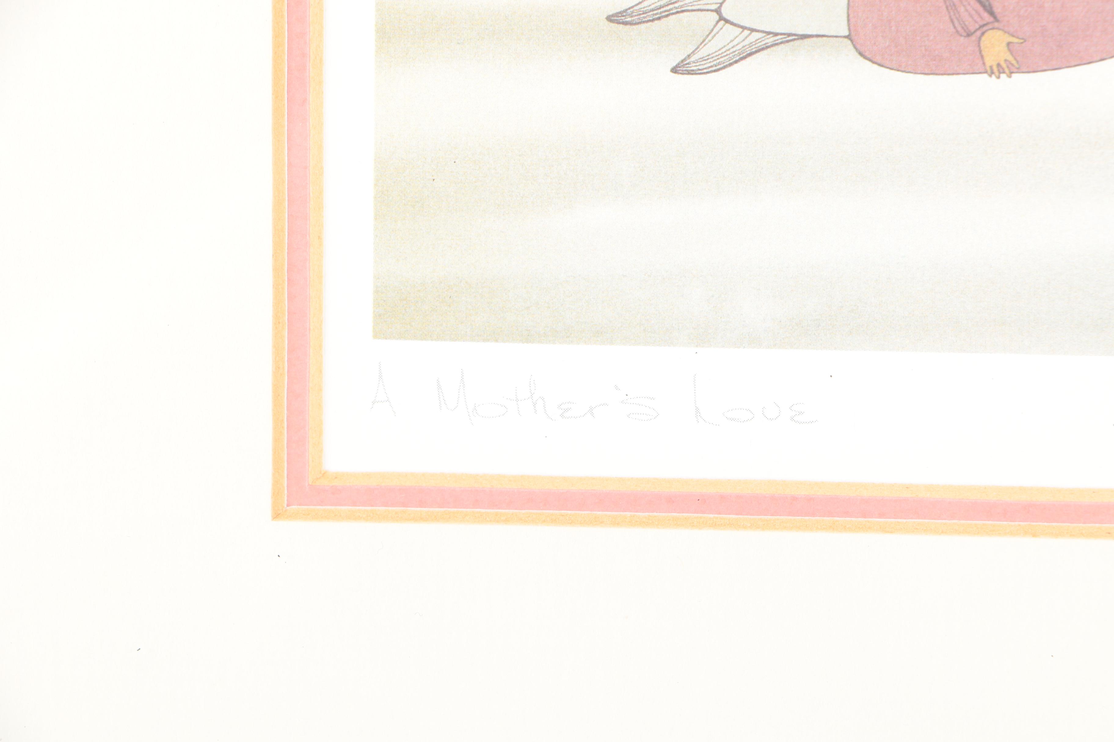 Offset Lithographs After Ioyan Mani "A Mother's Love" and "Night's Protection"