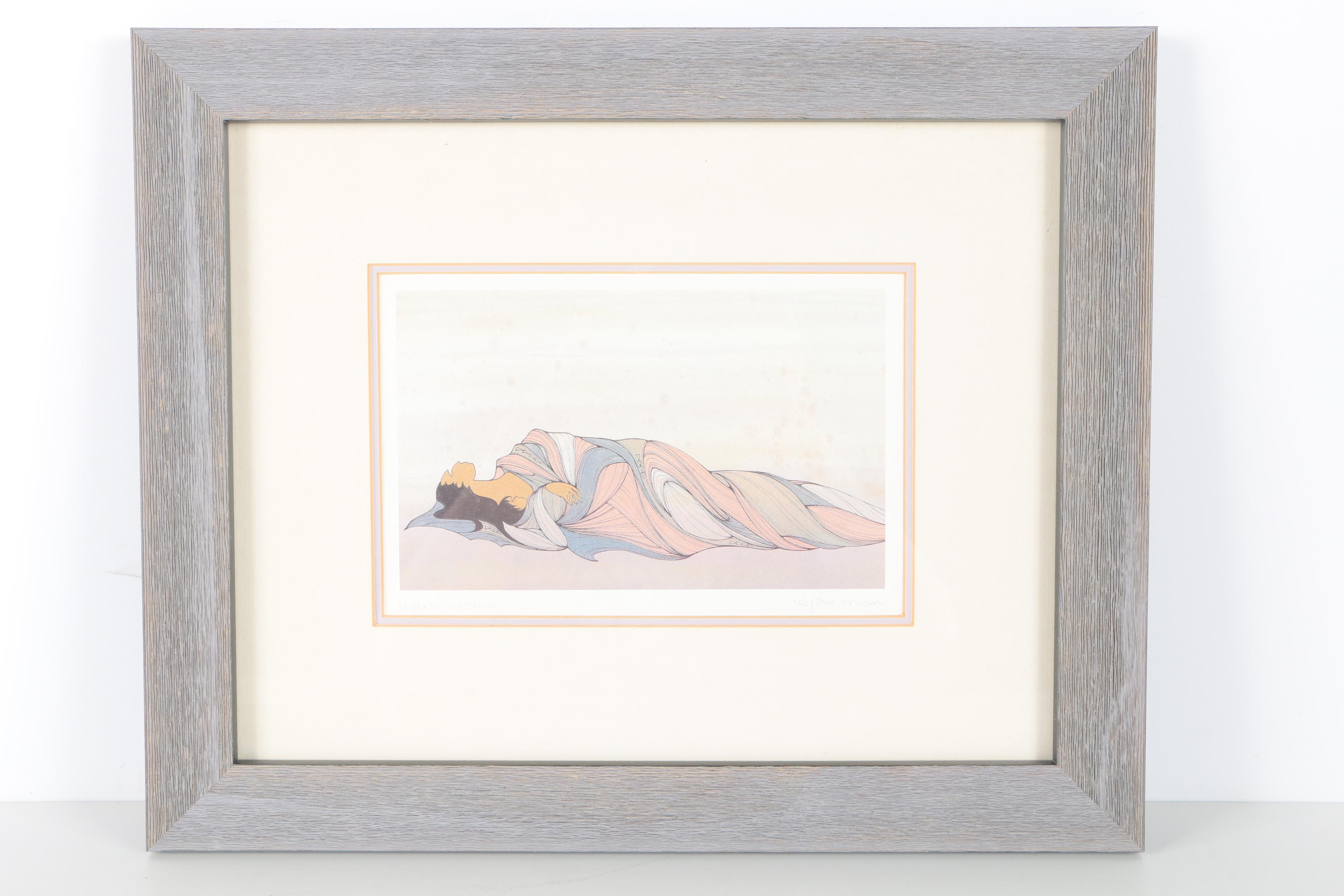 Offset Lithographs After Ioyan Mani "A Mother's Love" and "Night's Protection"