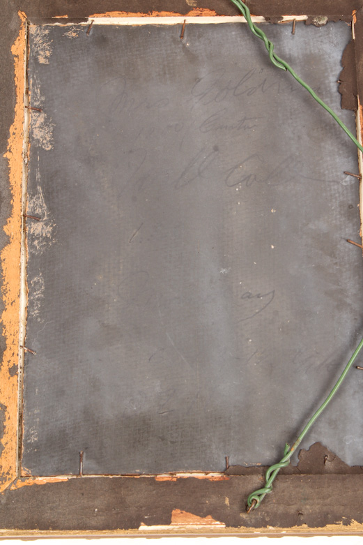 Antique Oil Painting on Academy Board of a Country Landscape