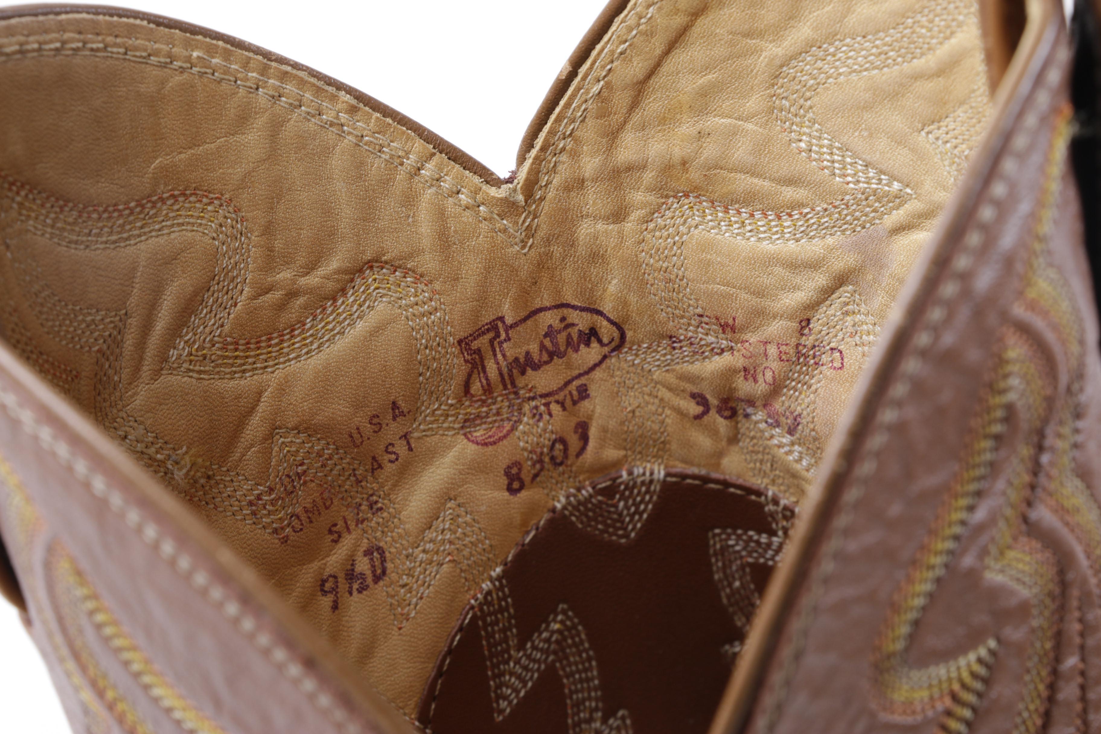 Justin Lizard Skin and Cowhide Men's Western Boots