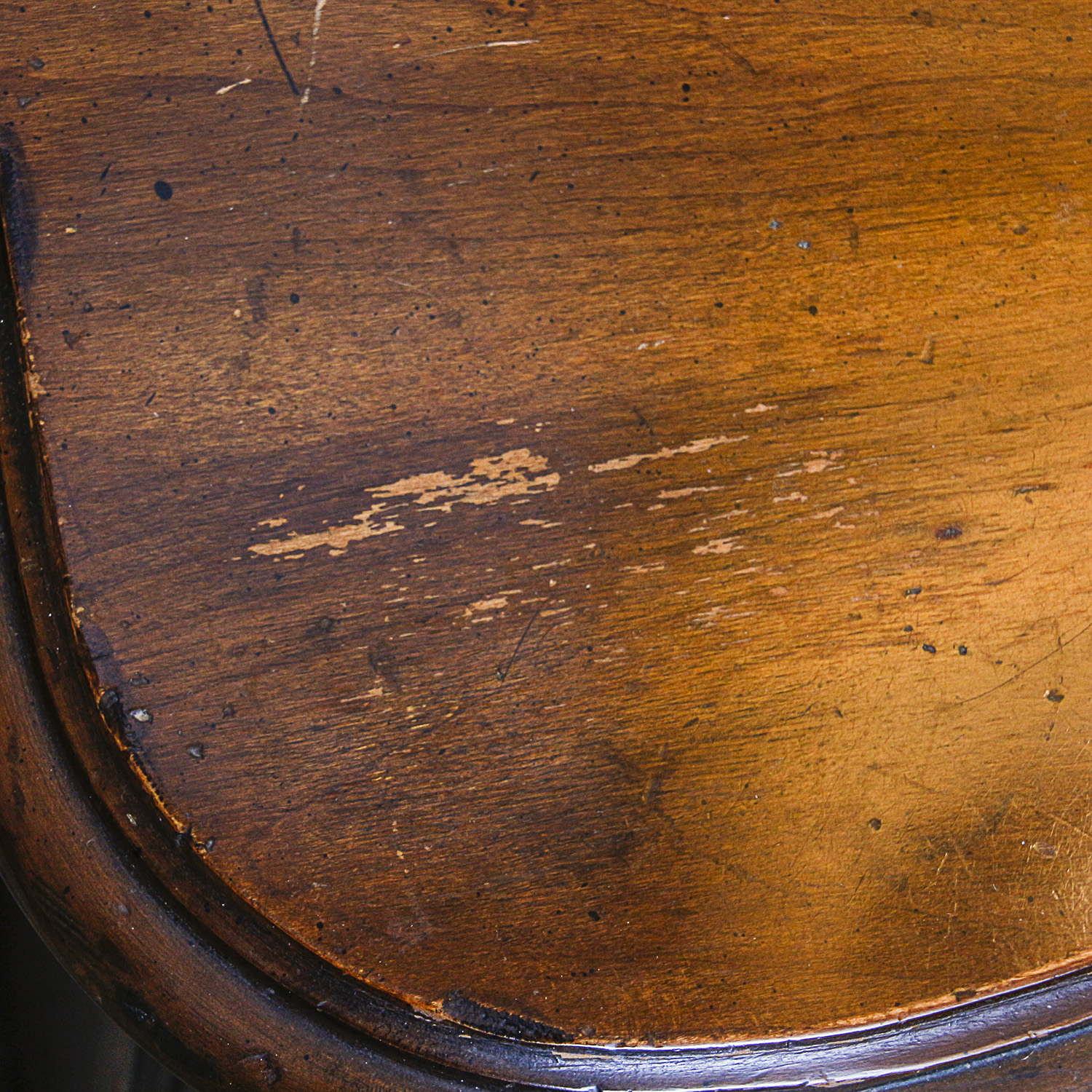 Wooden Bedside Table with Painted Door and Two Shelves Inside