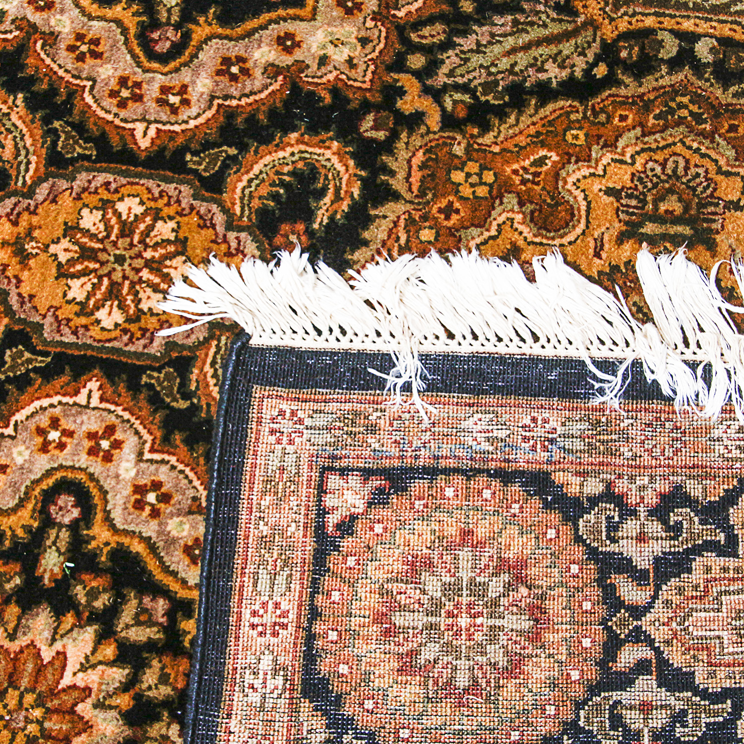 Hand-Knotted Indo-Persian Wool Area Rug