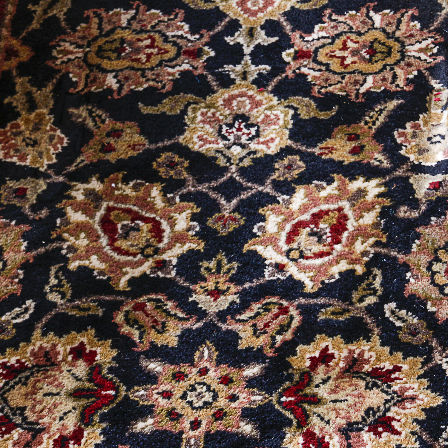 Hand-Knotted Indo-Persian Wool Carpet Runner