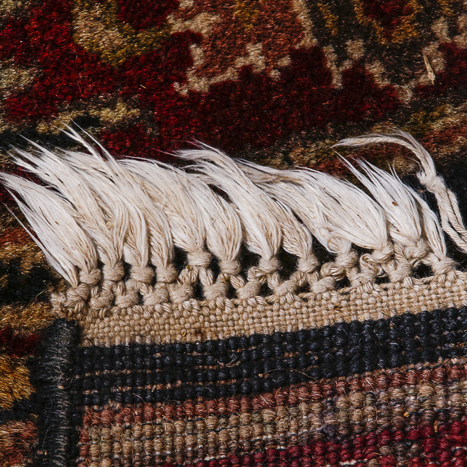 Hand-Knotted Indo-Persian Wool Carpet Runner
