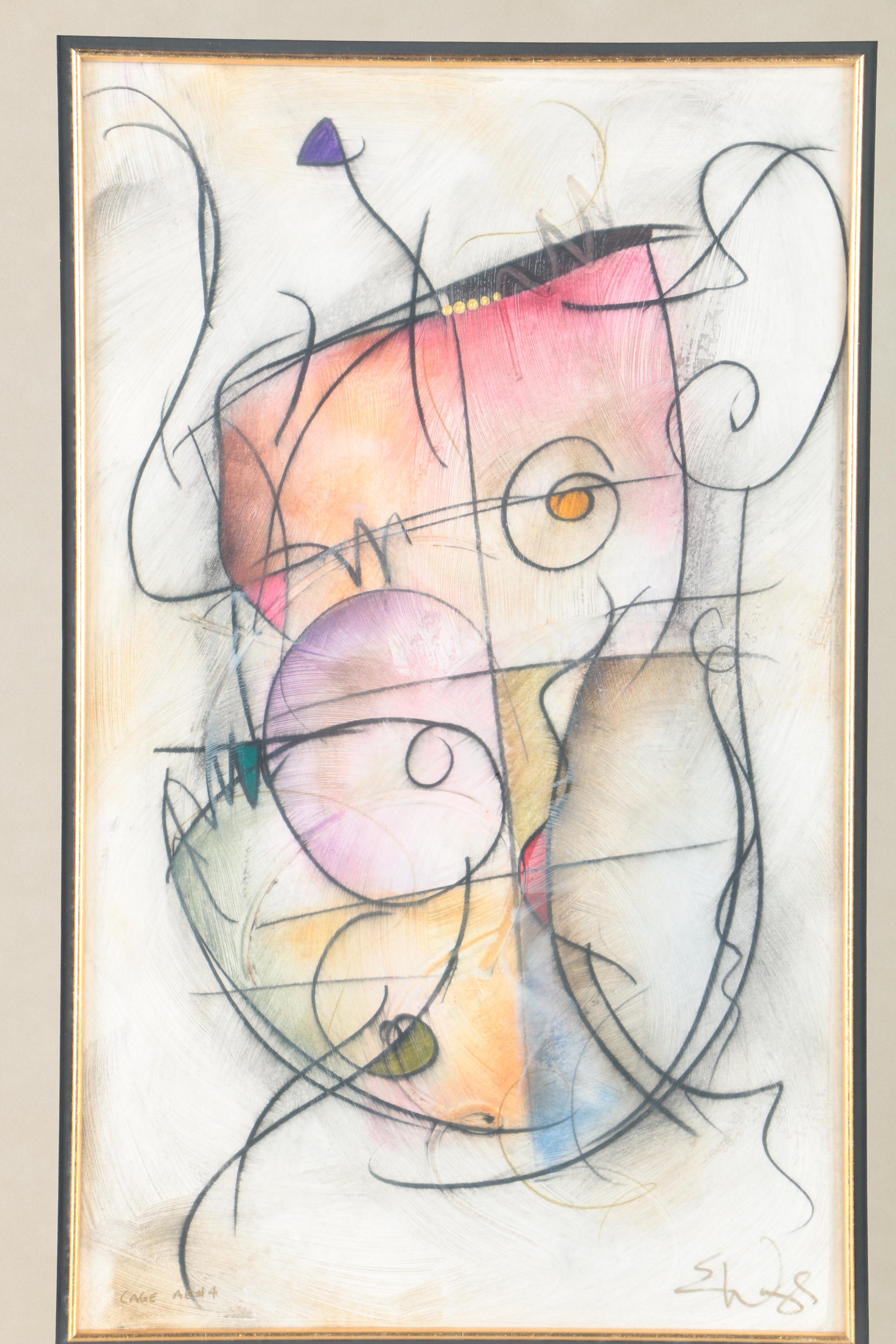 Eric Wang Oil Painting on Wood Panel "Cage AE #4"