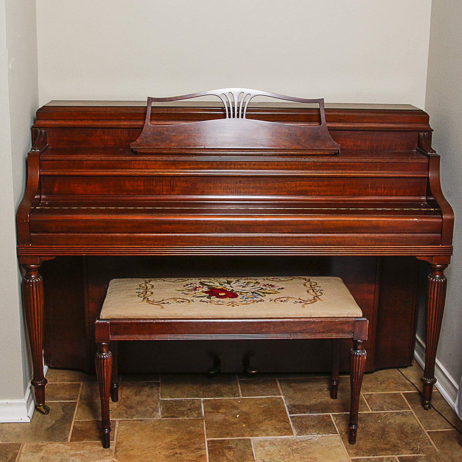 Steinway Console Piano and Bench