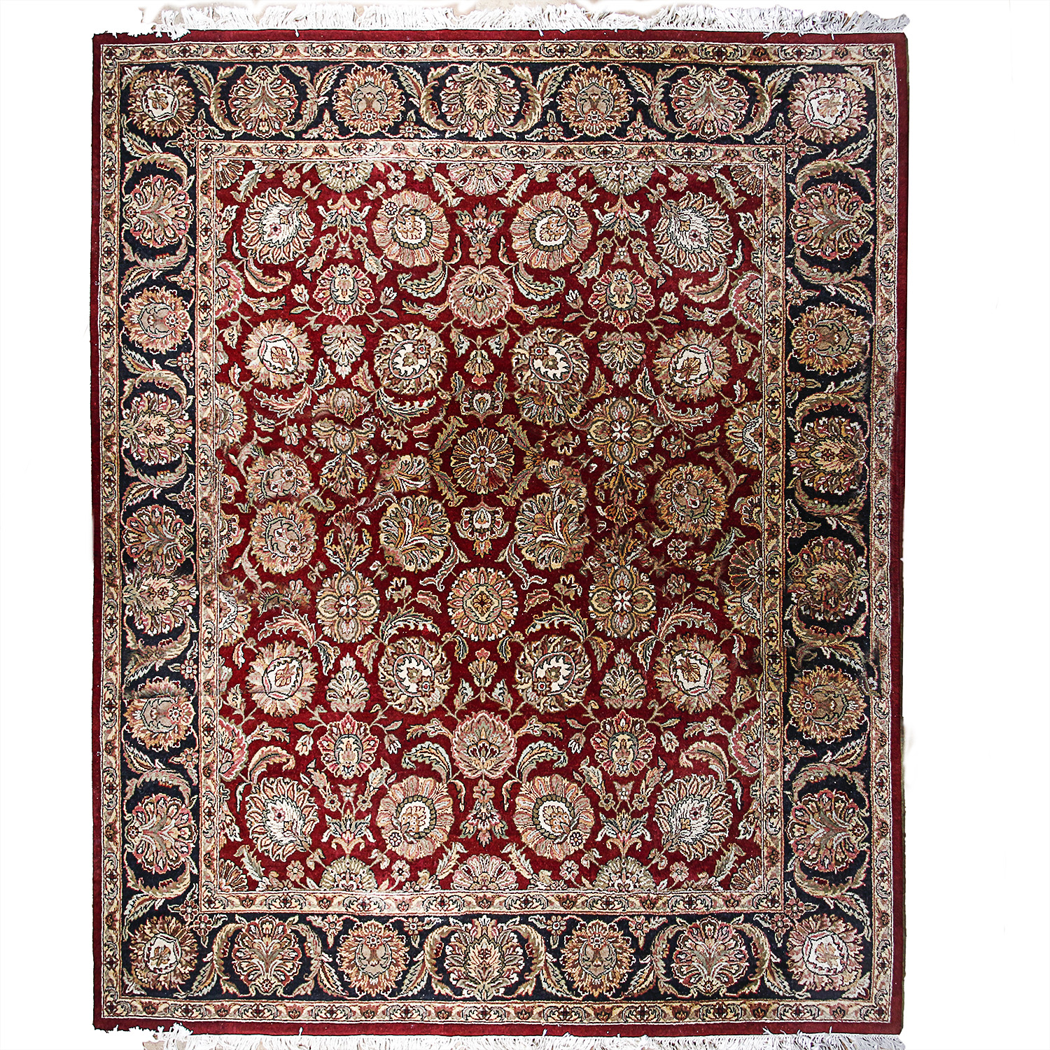 Hand-Knotted Indo-Persian Wool Area Rug