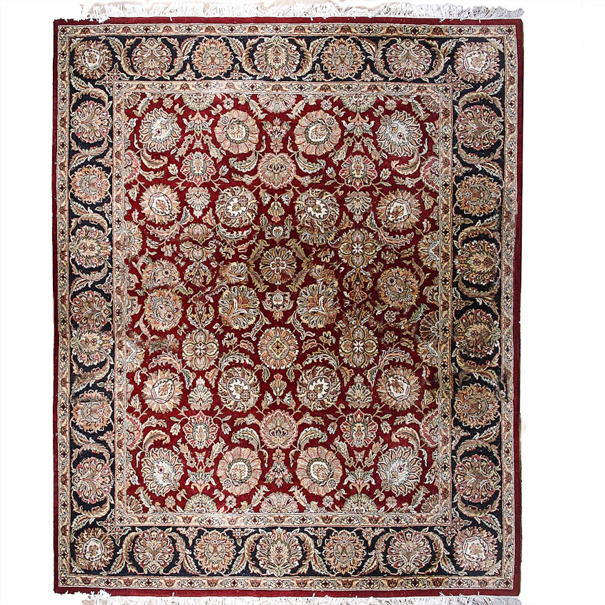 Hand-Knotted Indo-Persian Wool Area Rug