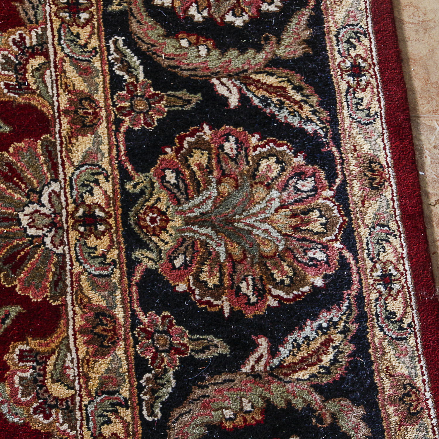 Hand-Knotted Indo-Persian Wool Area Rug