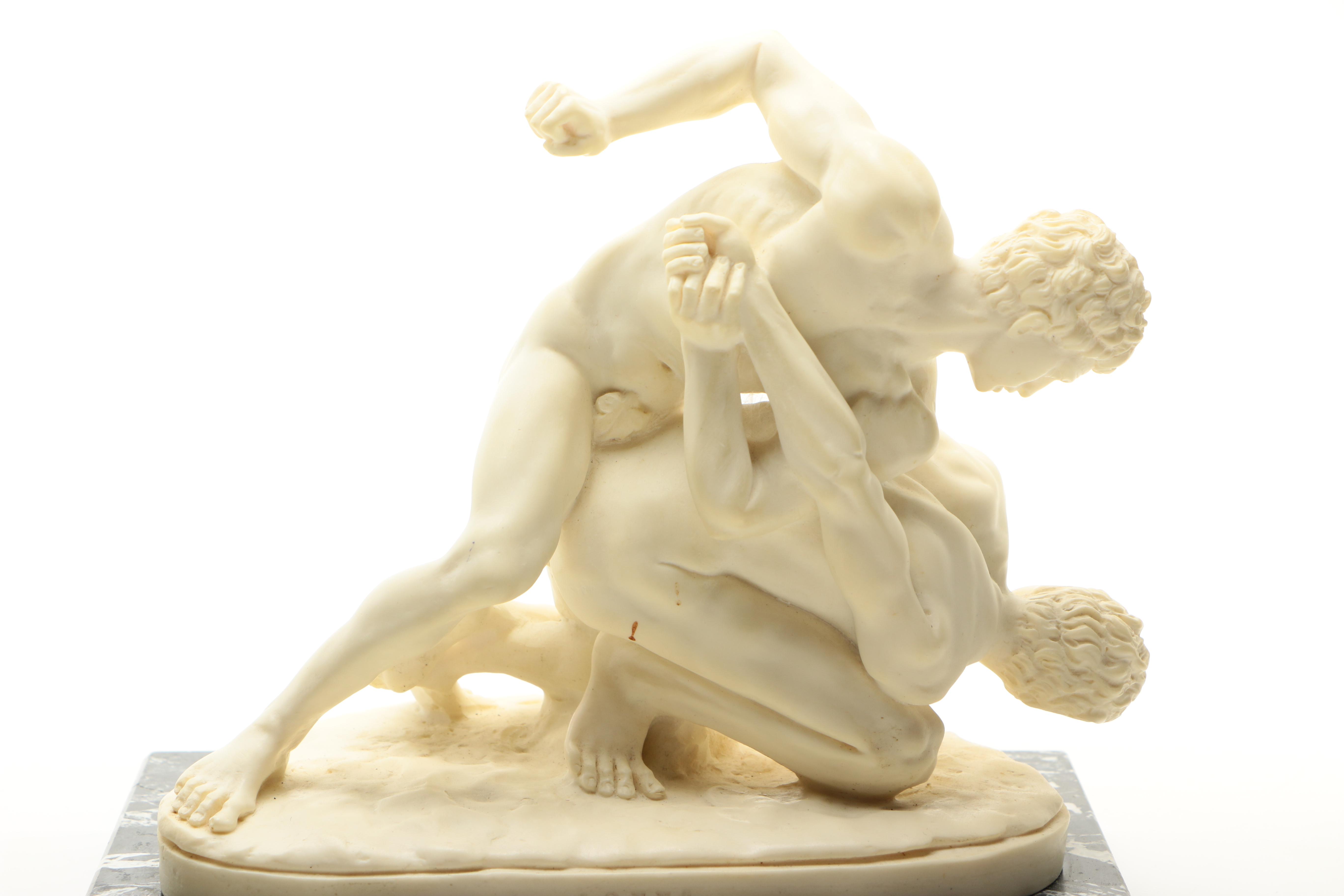 Ancient Greek Style Wrestling Sculpture