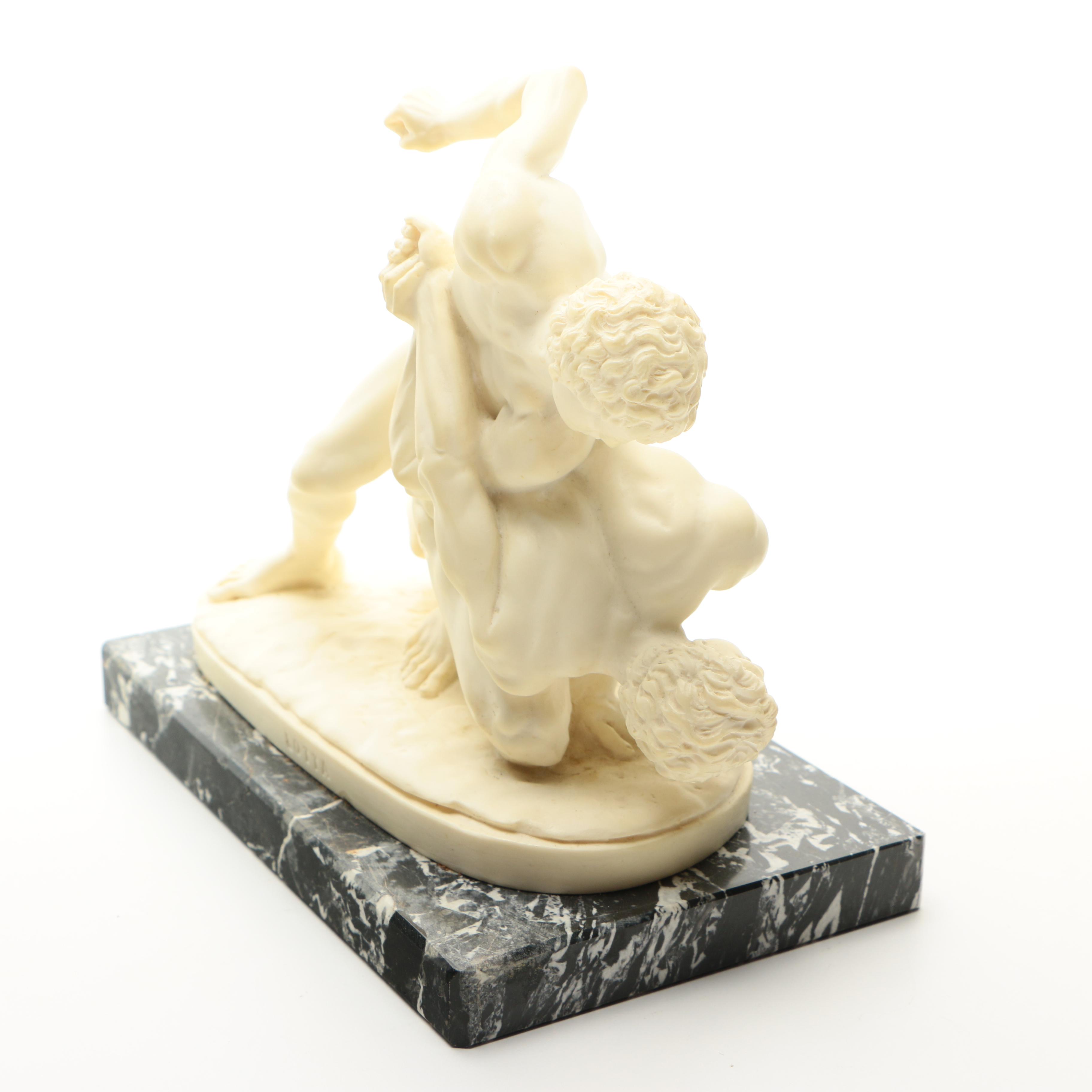 Ancient Greek Style Wrestling Sculpture