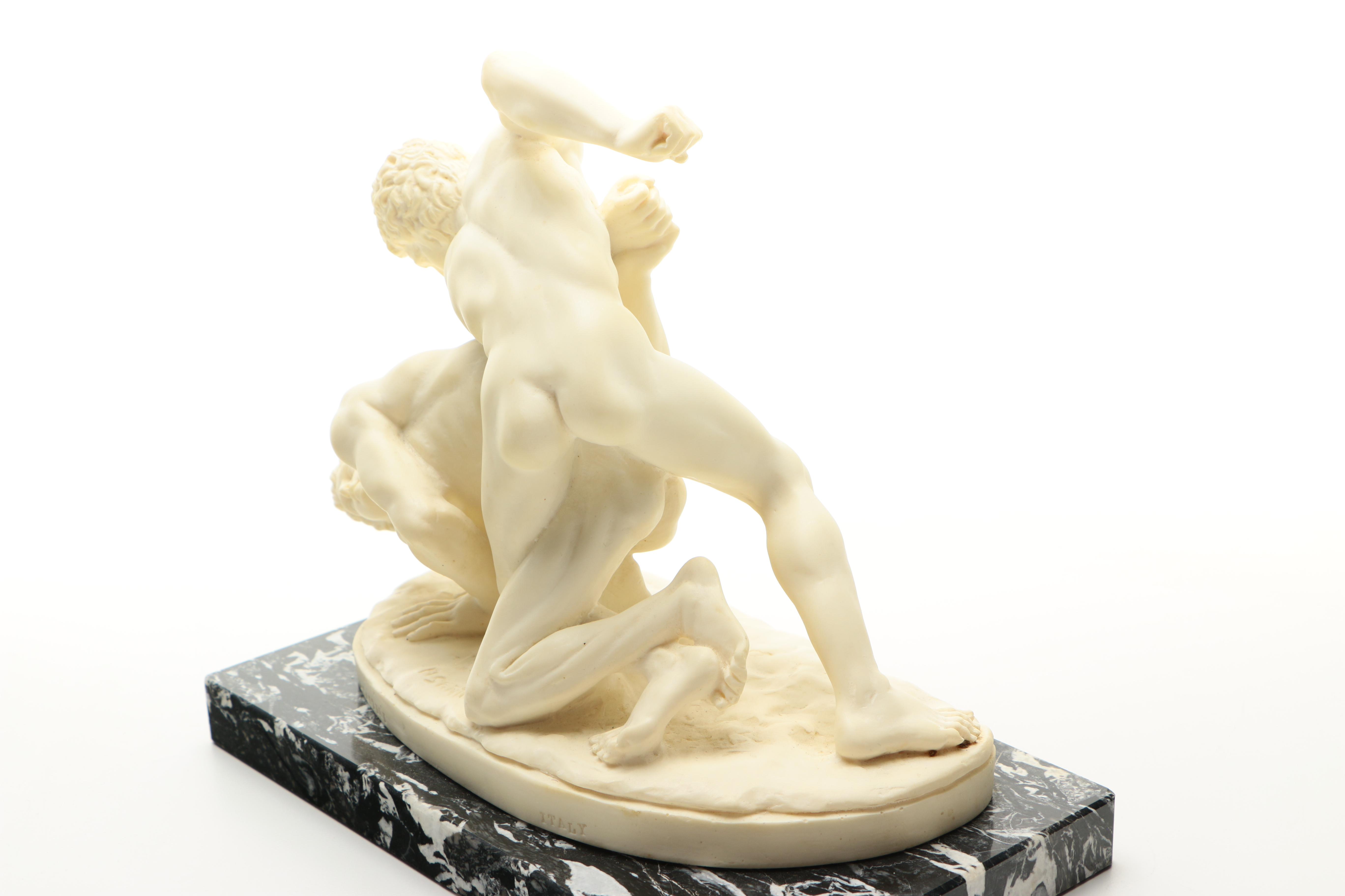 Ancient Greek Style Wrestling Sculpture