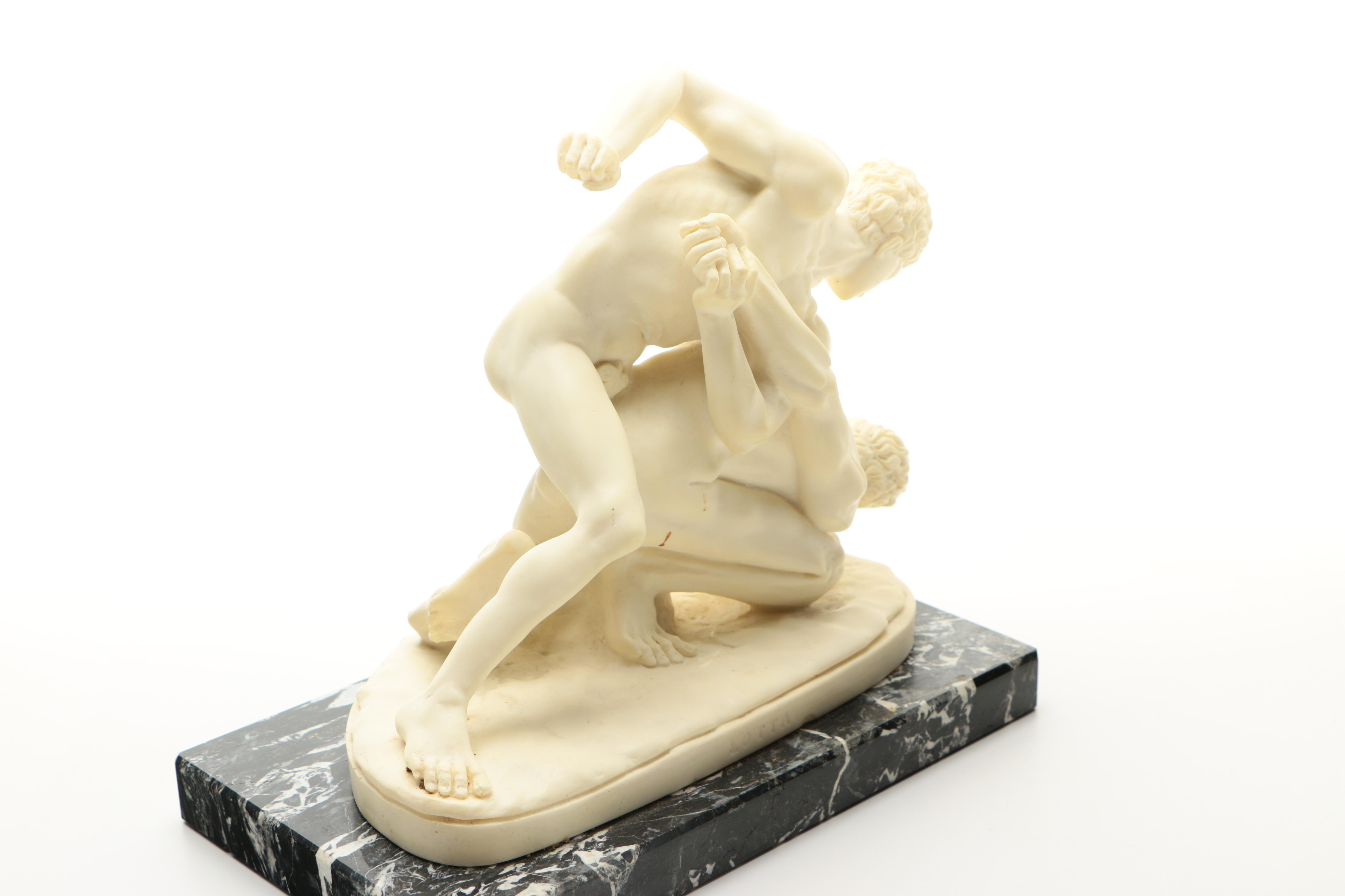 Ancient Greek Style Wrestling Sculpture