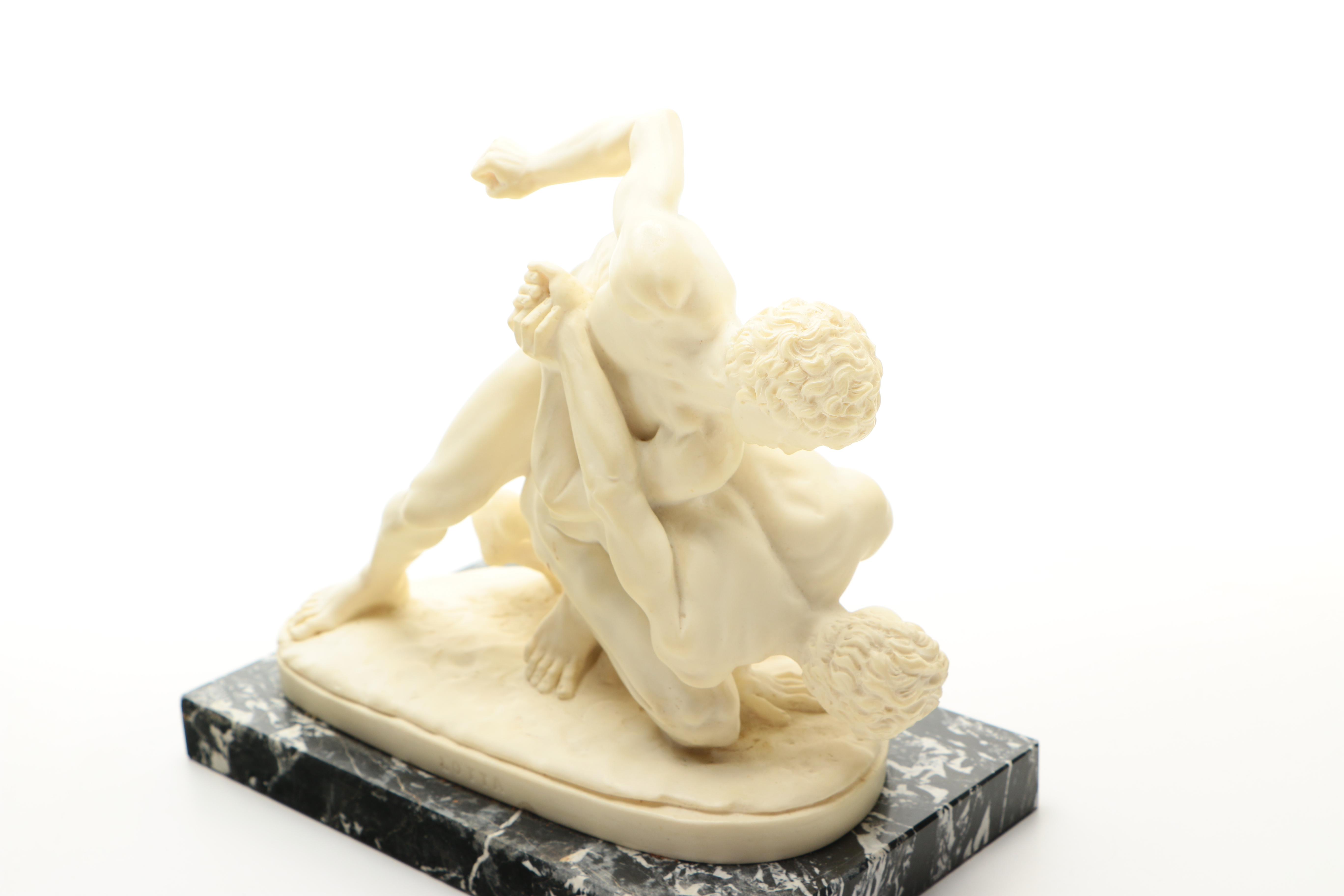 Ancient Greek Style Wrestling Sculpture