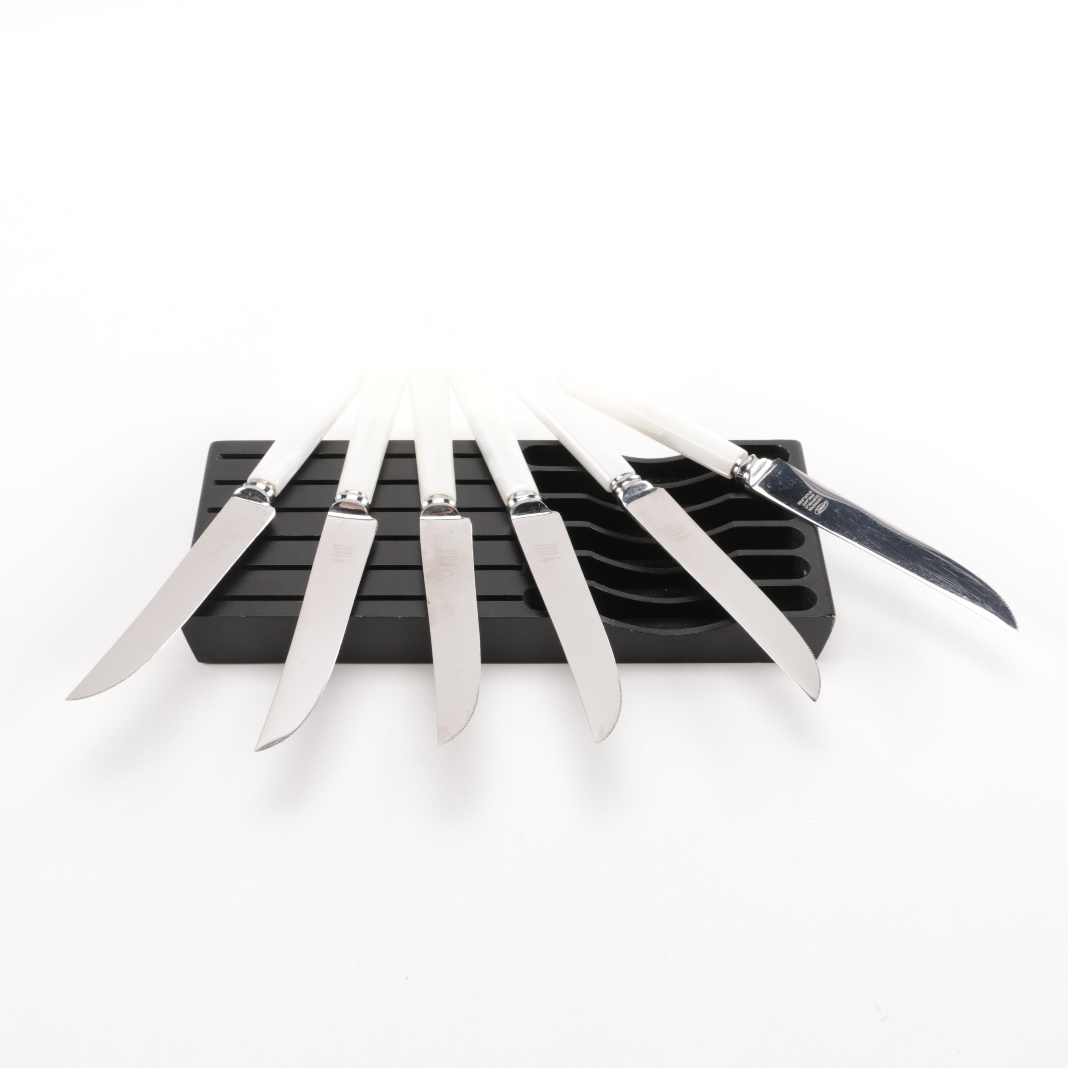 Set of Leppington Sheffield Steak Knives